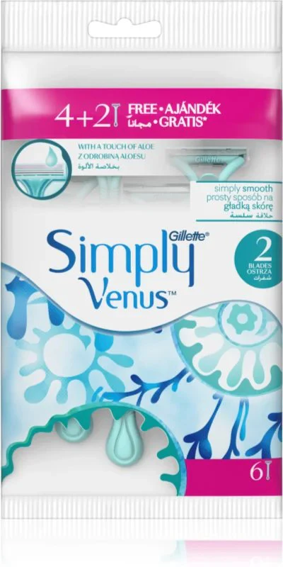 6 rasoirs jetables Simply Venus