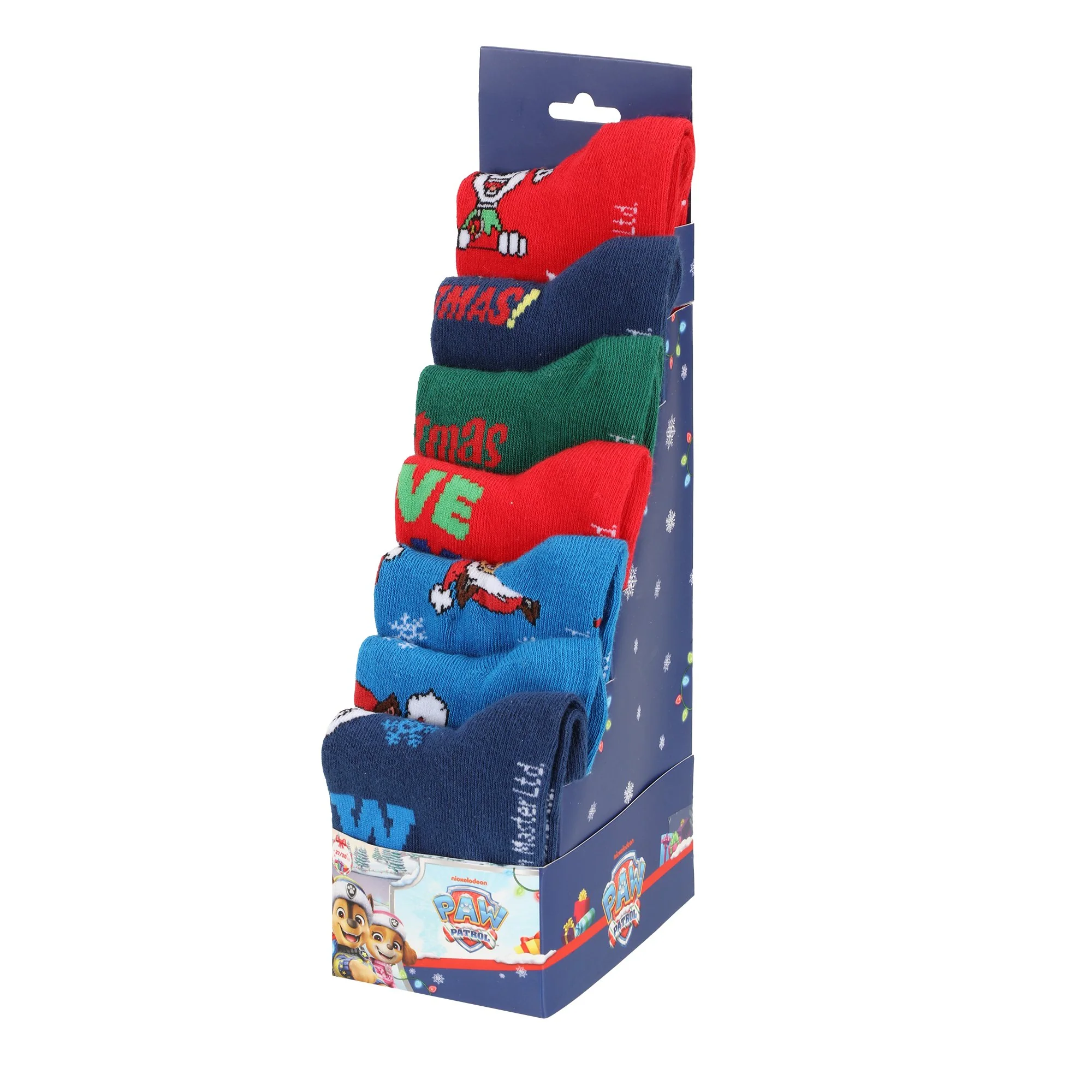 7 paires de chaussettes de Noël licence - Vert