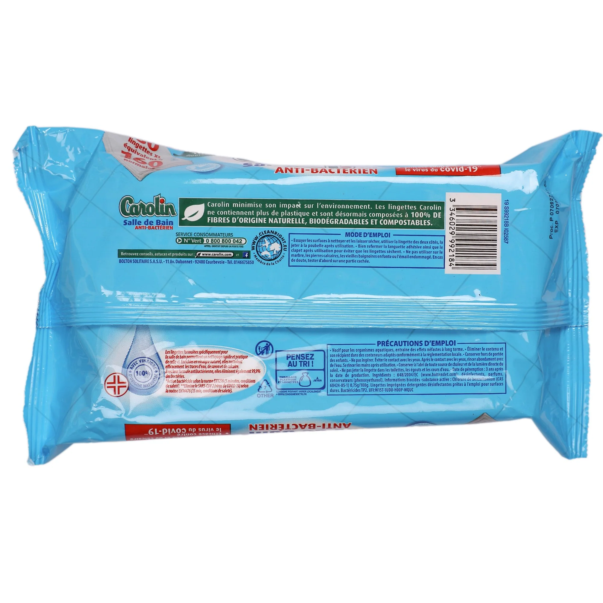 80 lingettes antibactériennes pour la salle de bain - Image 2