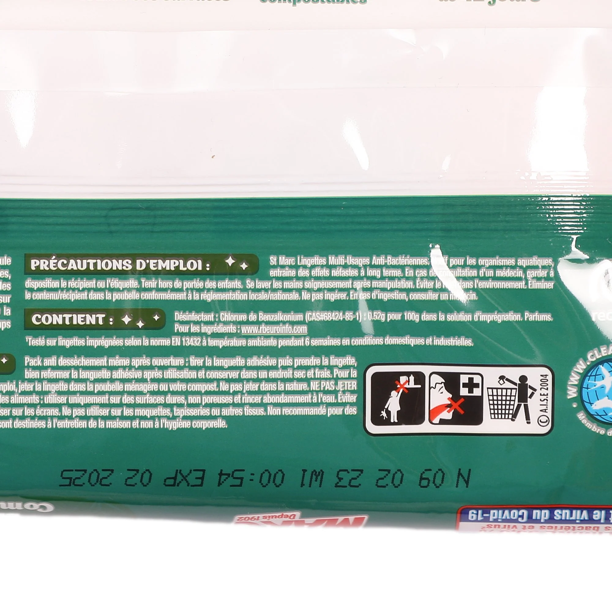 80 lingettes extra-larges antibactériennes - Image 2