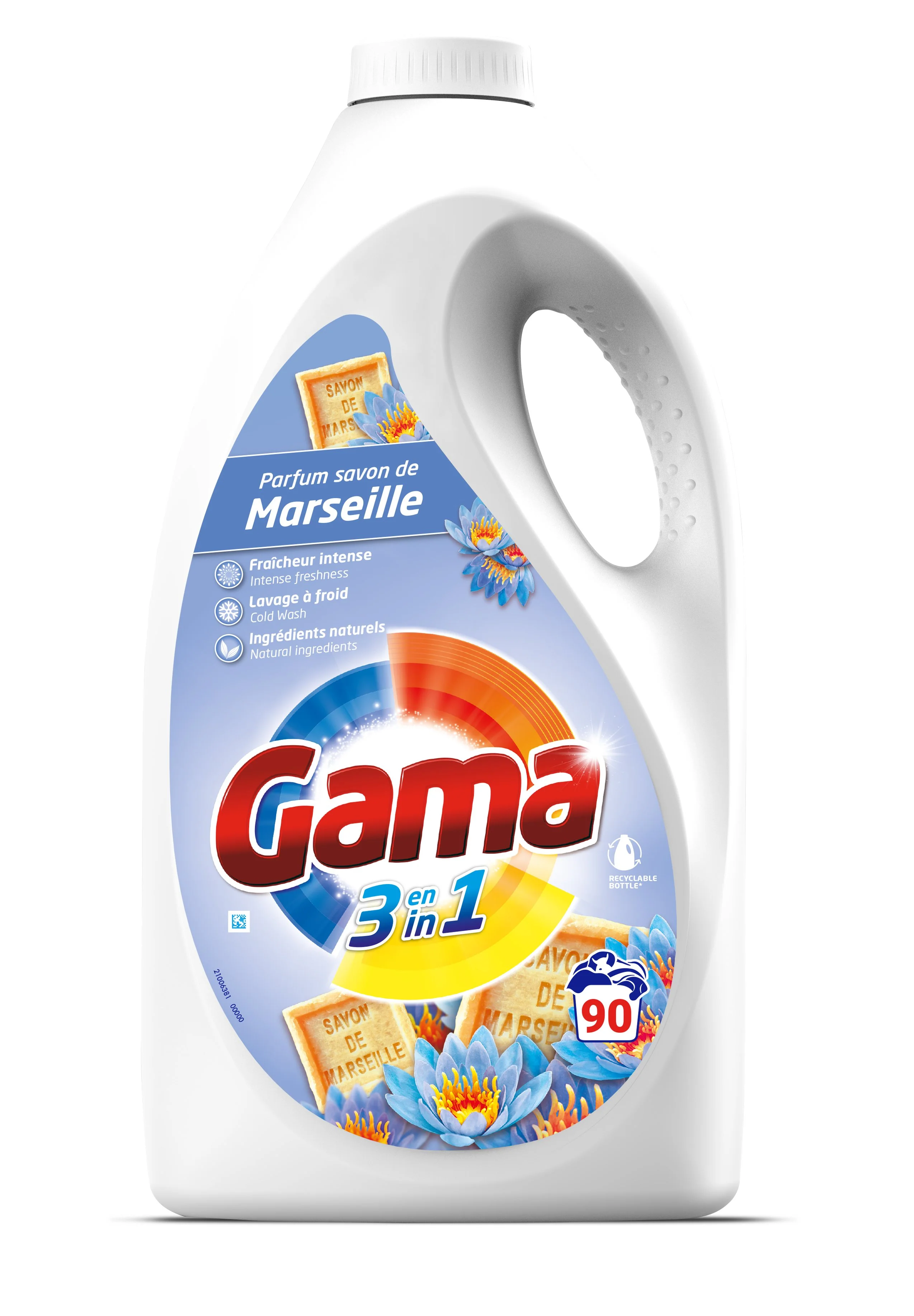 90 doses de lessive liquide 3 en 1