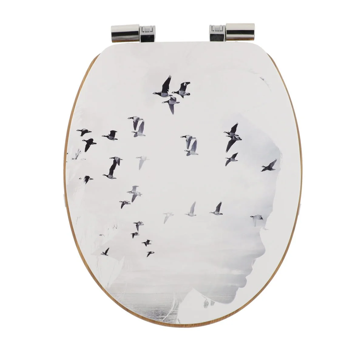 Abattant WC avec motifs oiseaux