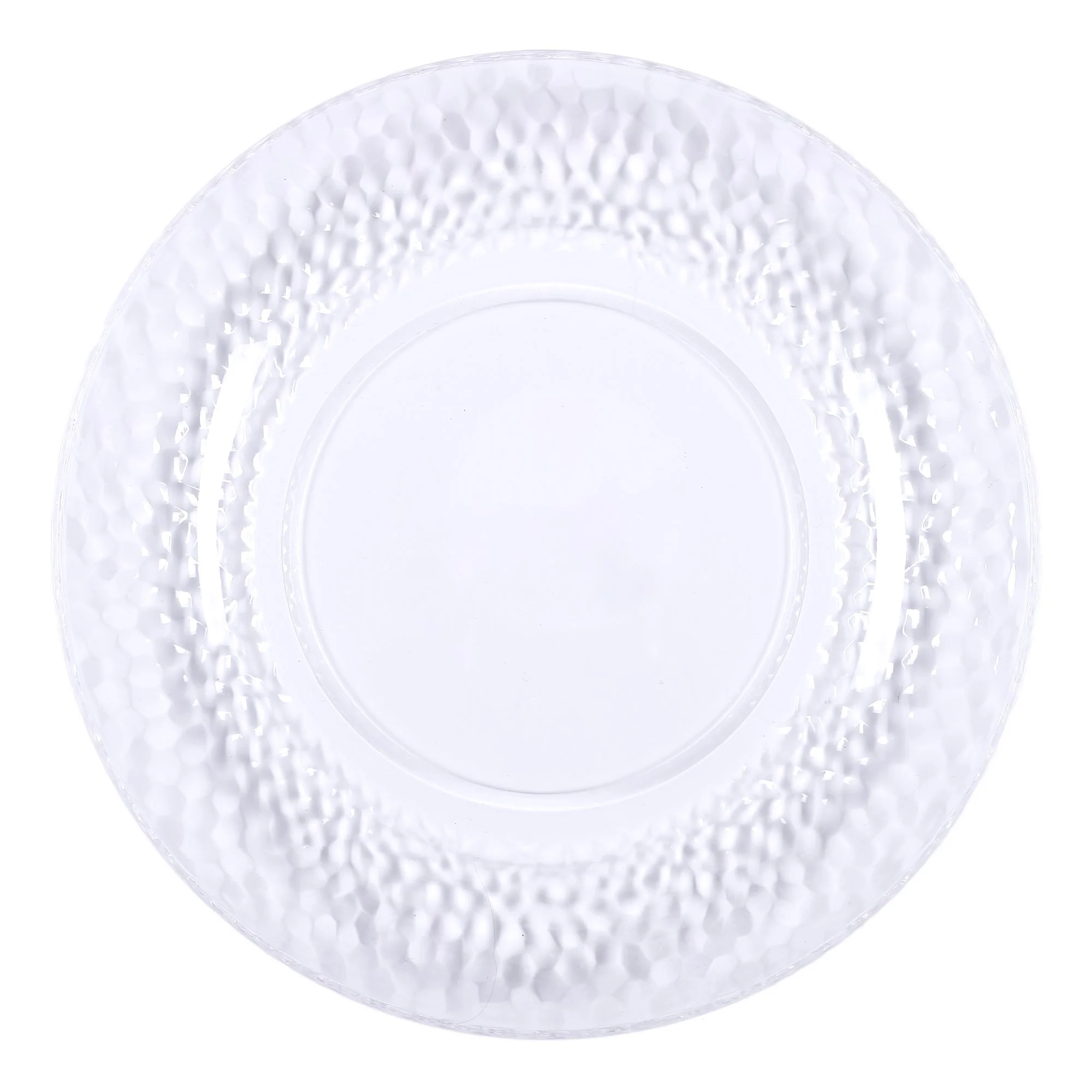 Assiette à dessert en plastique martelé 27cm - Image 2