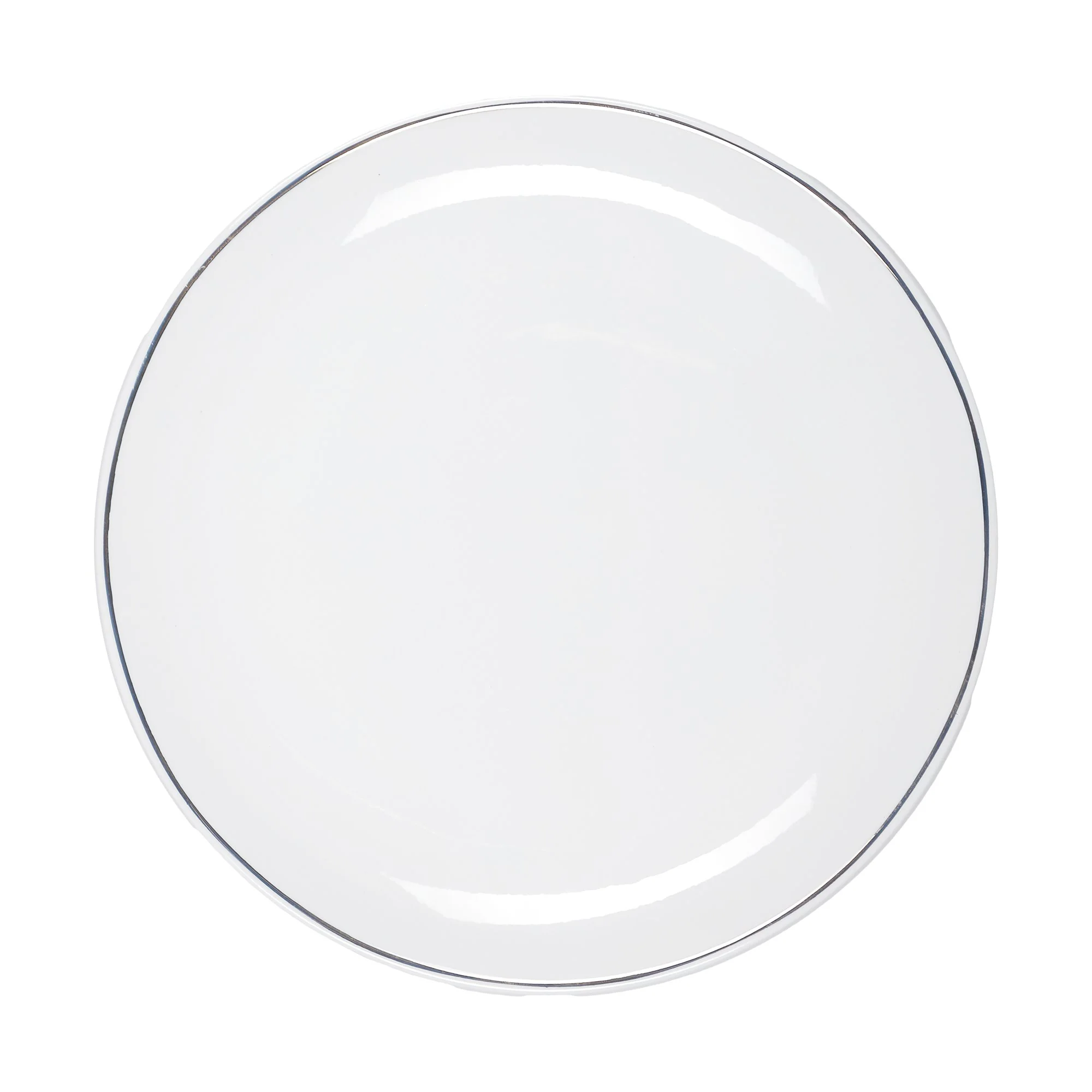 Assiette plate avec bordure dorée porcelaine