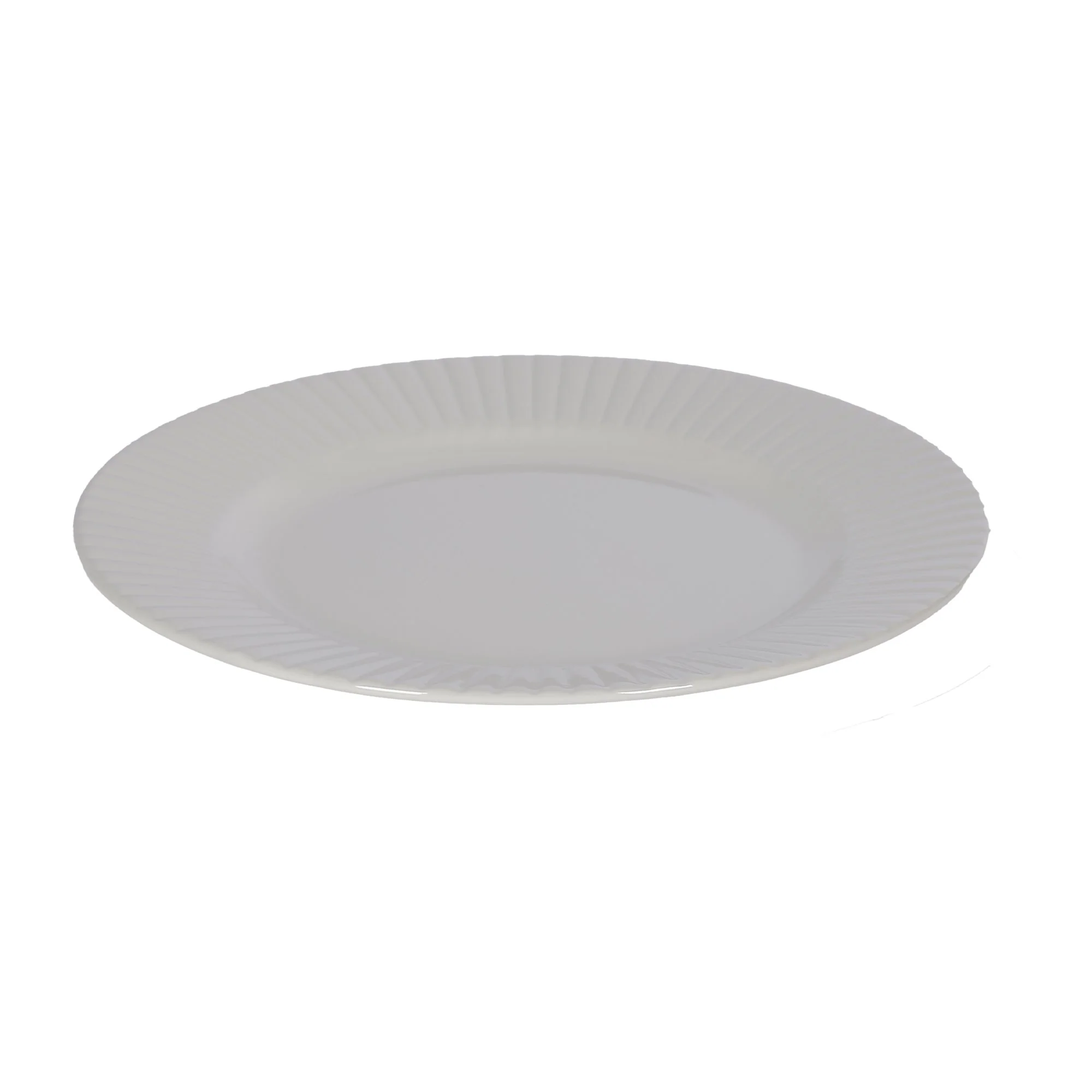 Assiette plate Zoan en céramique avec bordure - Beige