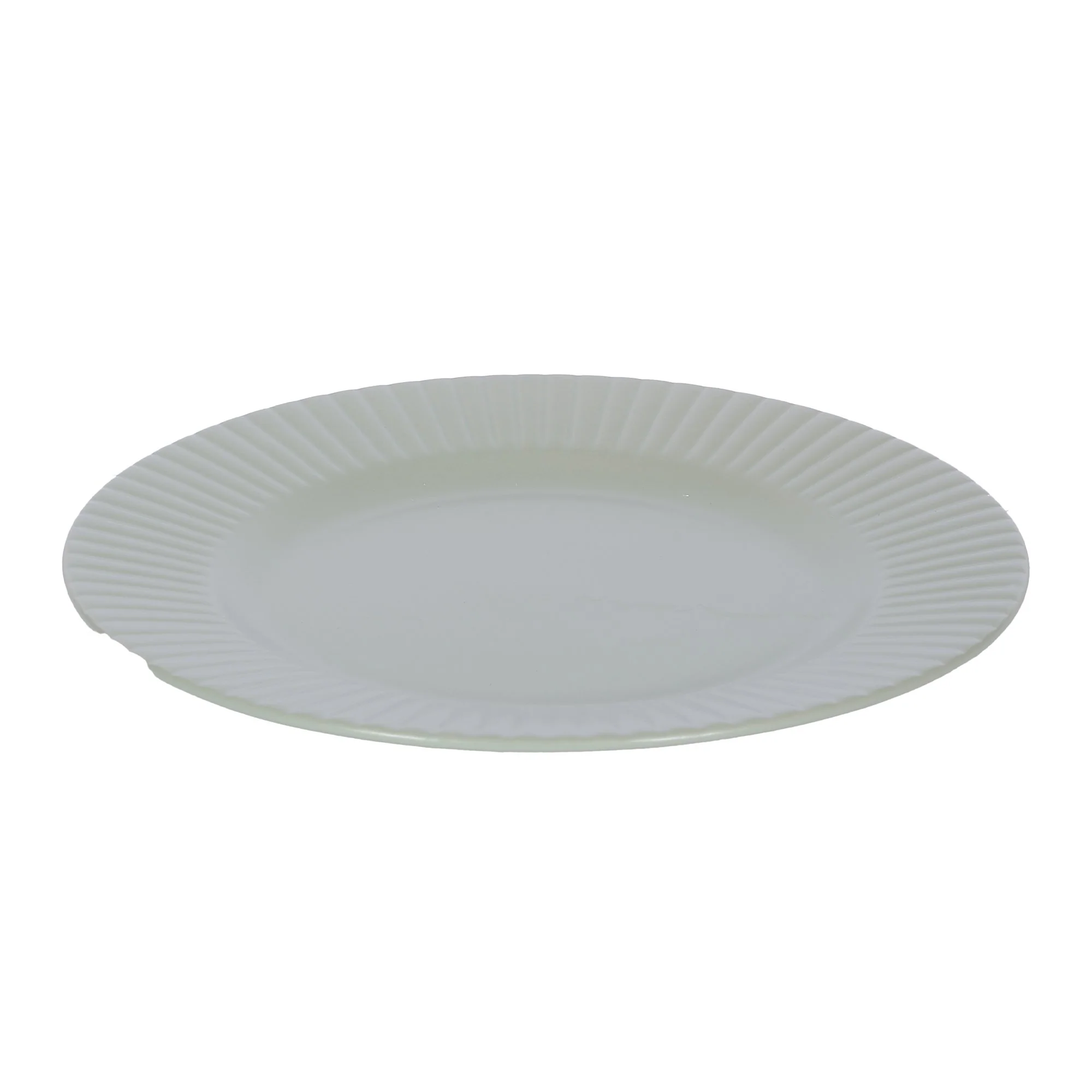 Assiette plate Zoan en céramique avec bordure  - Vert - Image 3