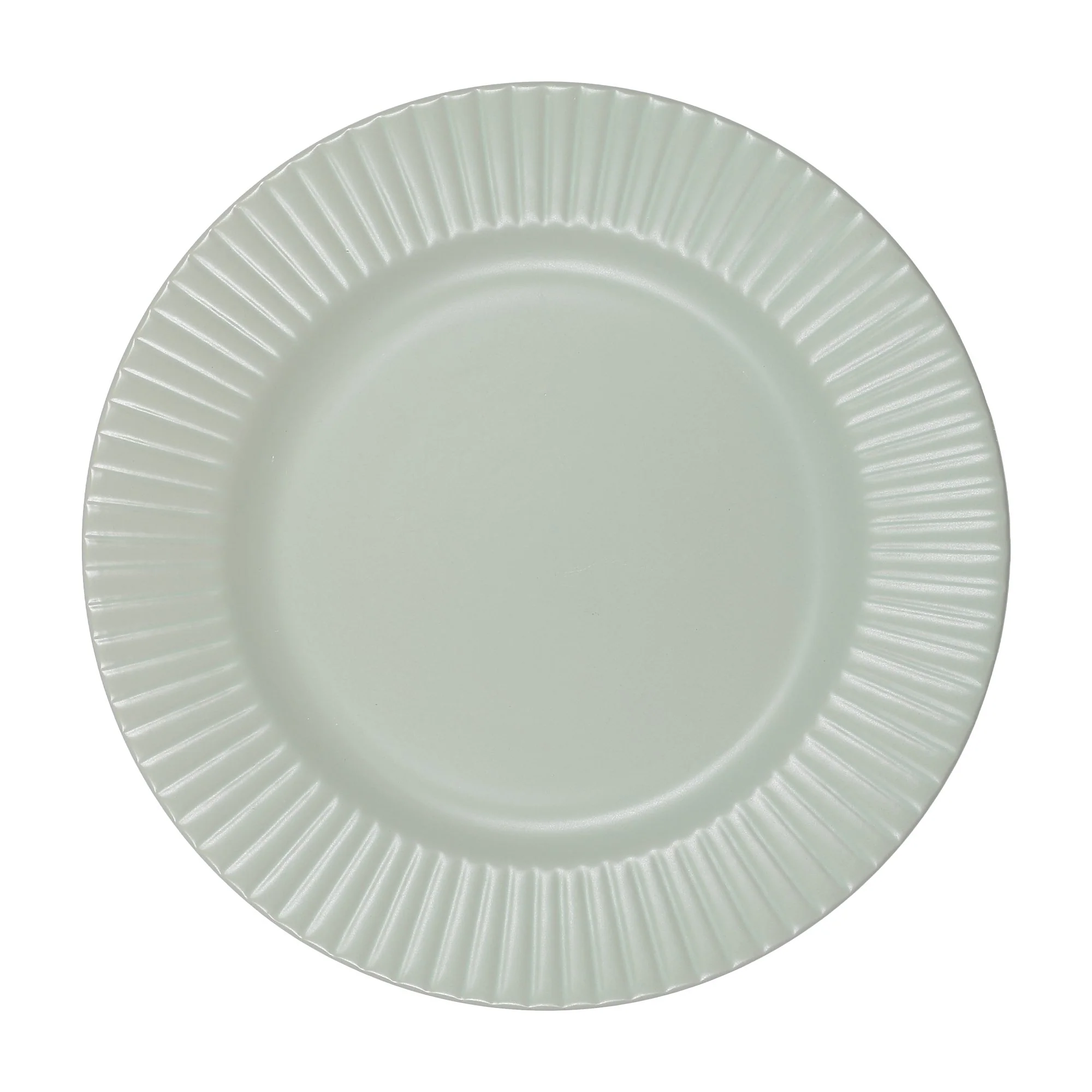 Assiette plate Zoan en céramique avec bordure  - Vert - Image 4