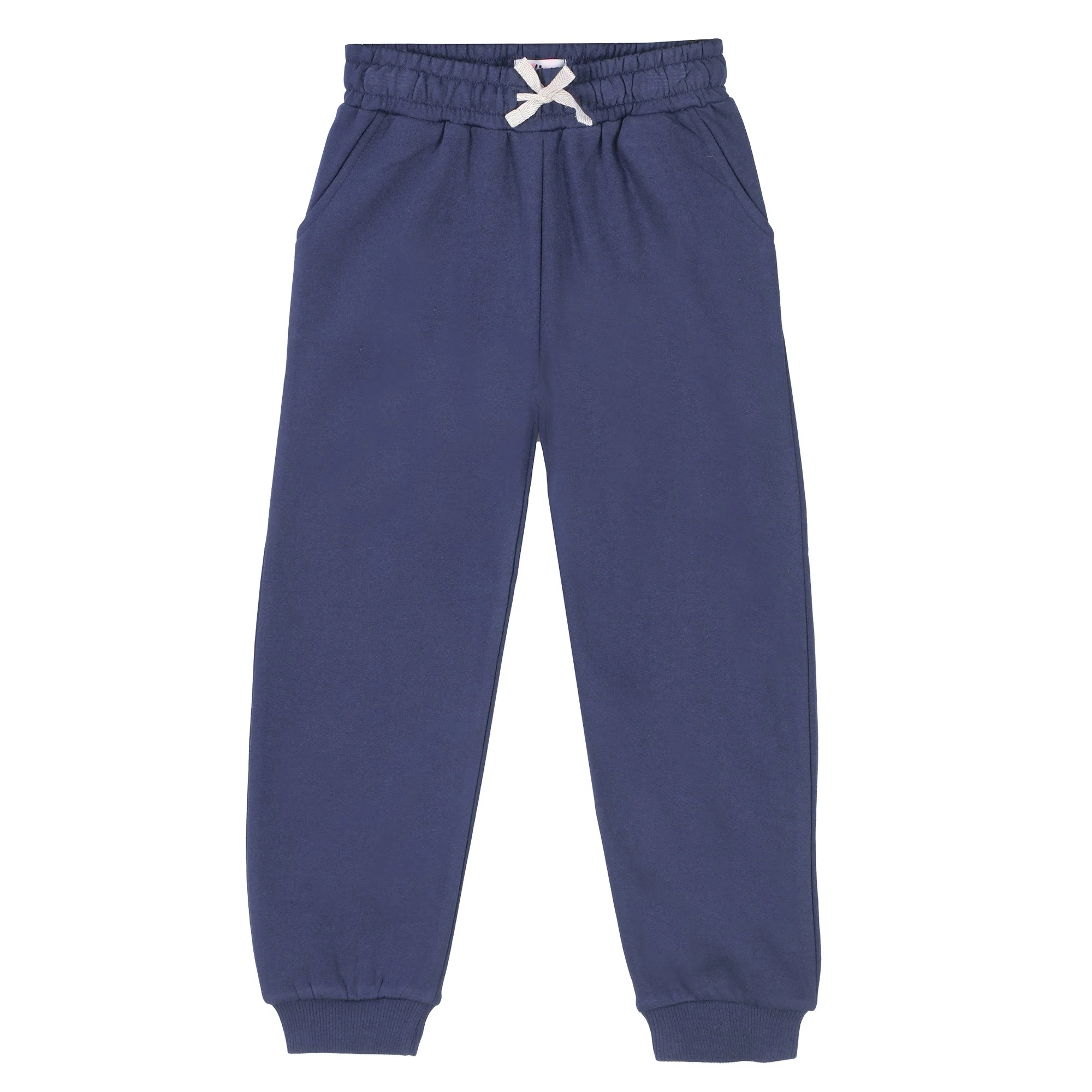 Bas de jogging avec cordons 3/12 ans - Bleu foncé