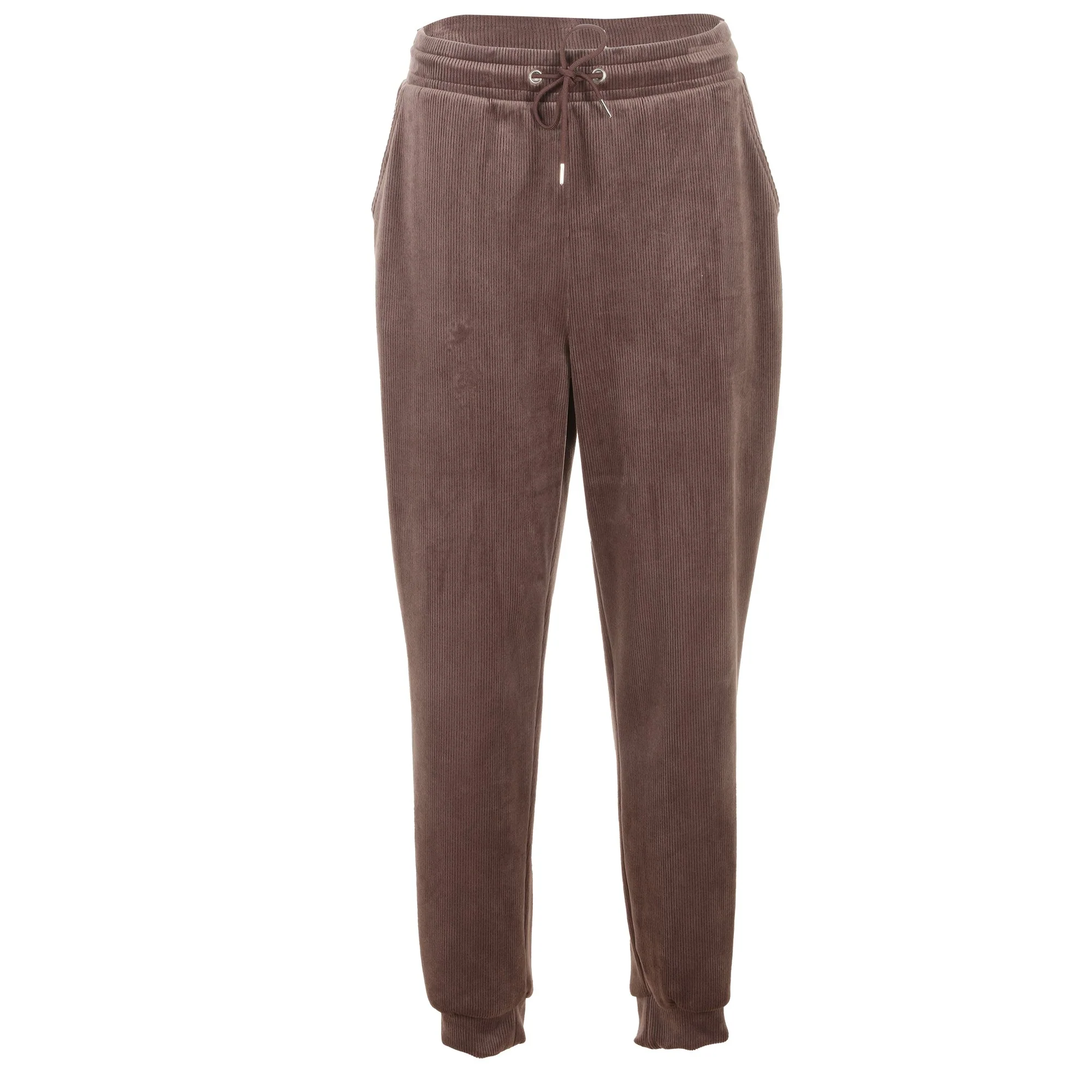 Bas de jogging en velours  - Marron