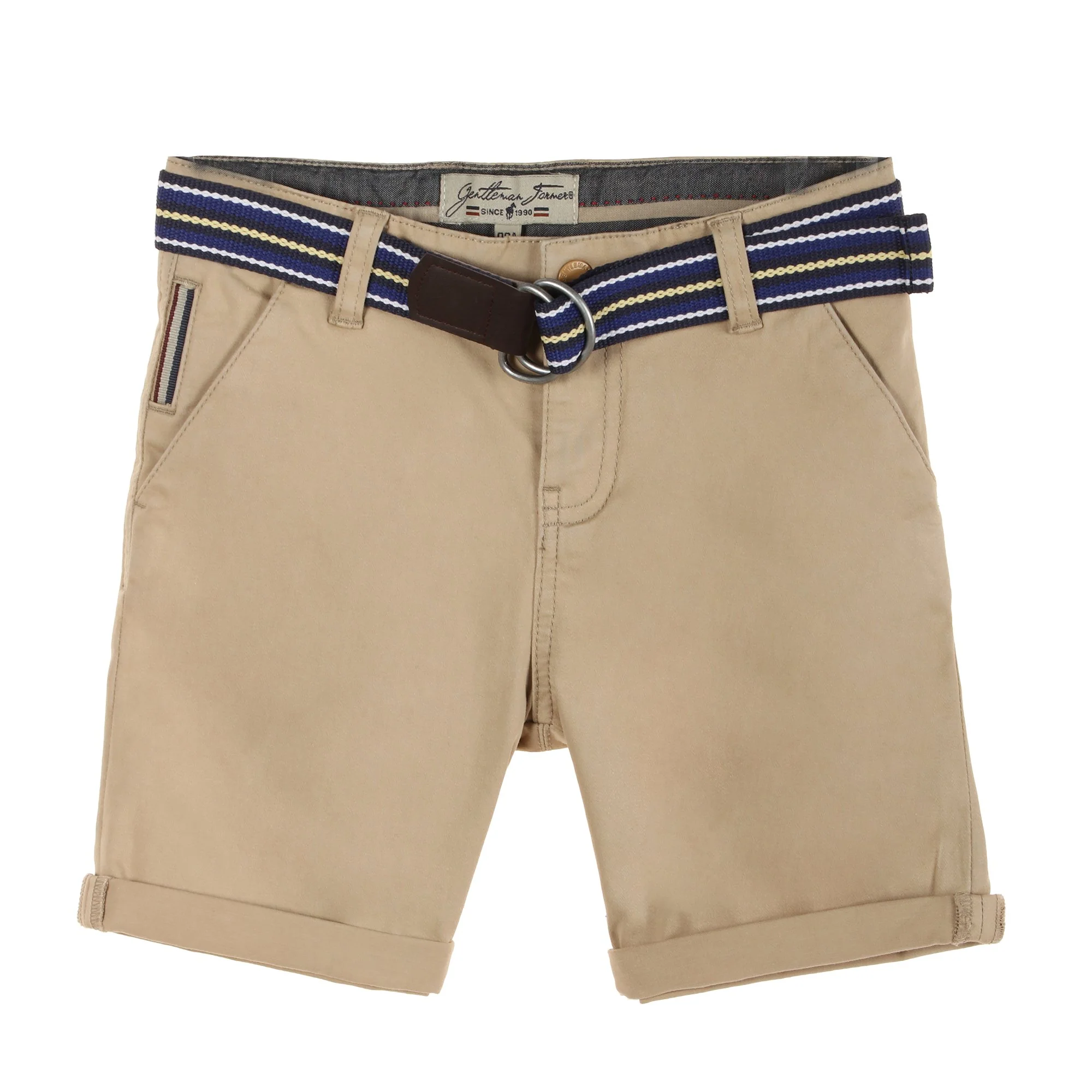 Bermuda avec ceinture 3/12 ans - Beige - Image 3