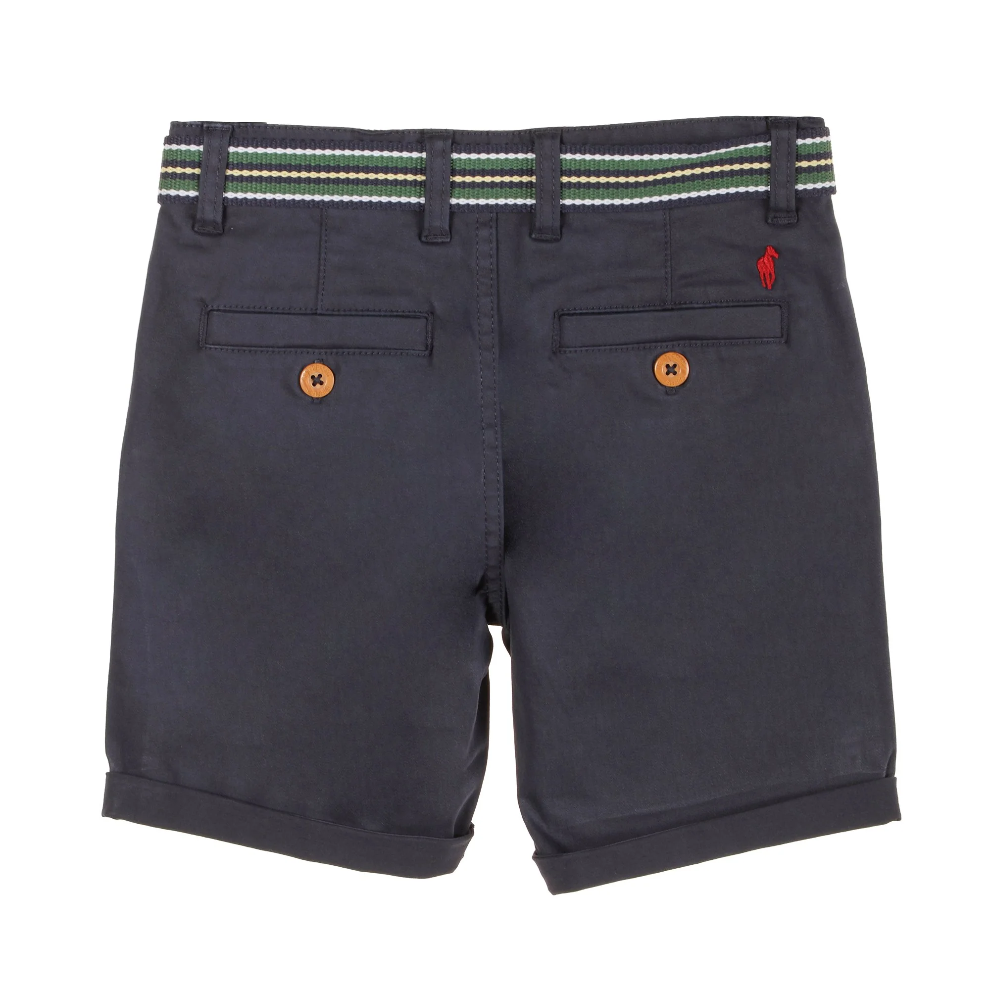 Bermuda avec ceinture 3/12 ans - Bleu foncé - Image 2