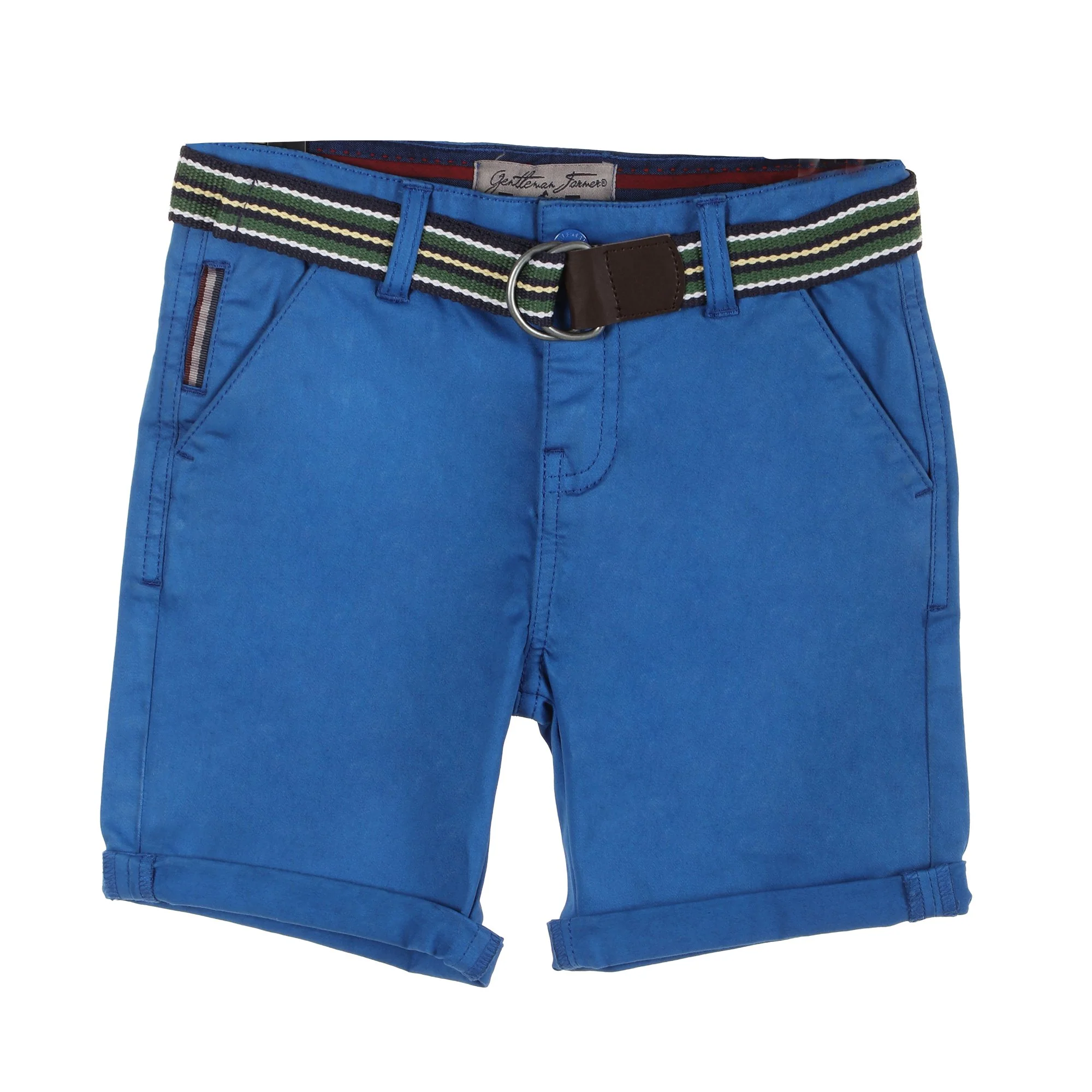 Bermuda avec ceinture 3/12 ans - Bleu