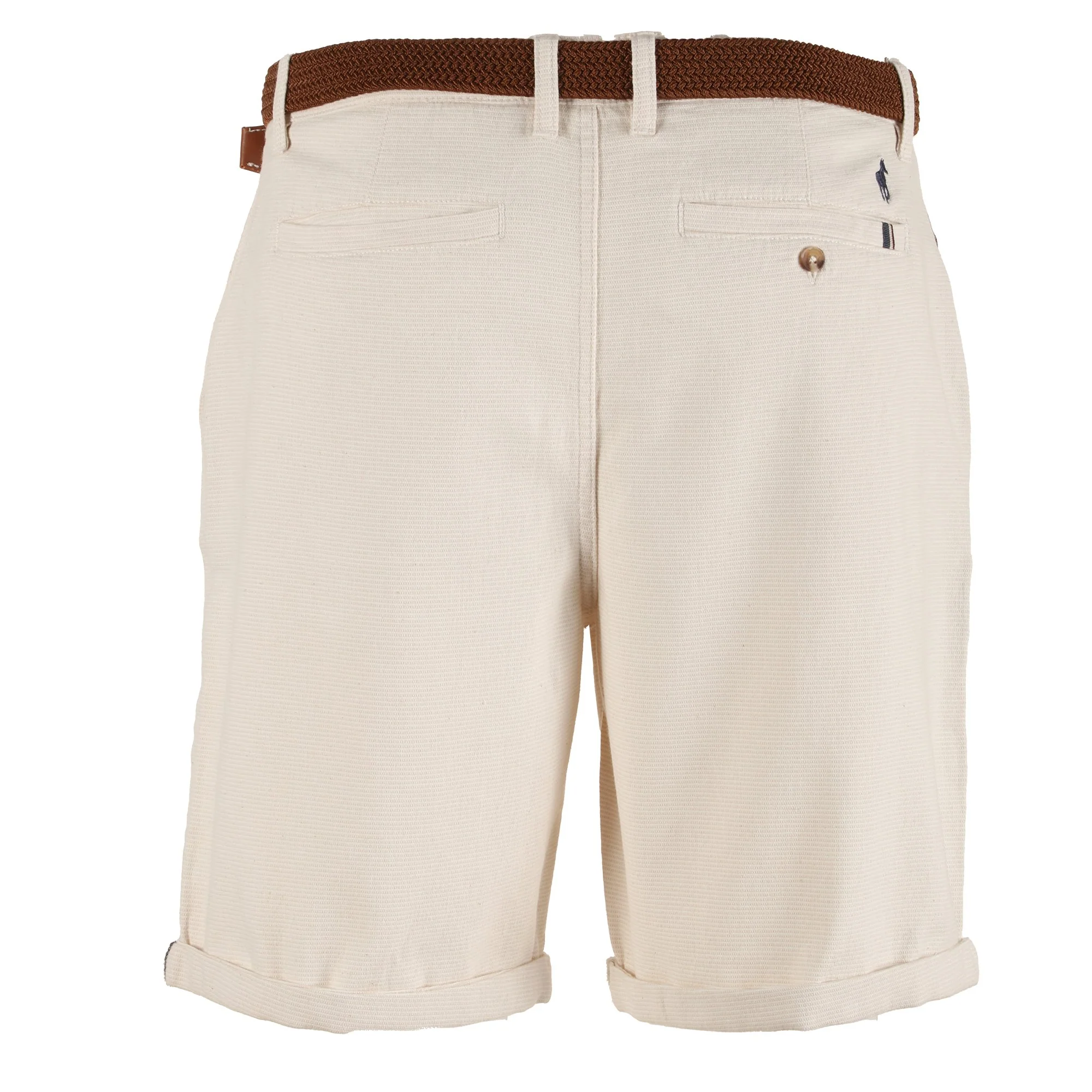 Bermuda avec ceinture tissée - Blanc - Image 2