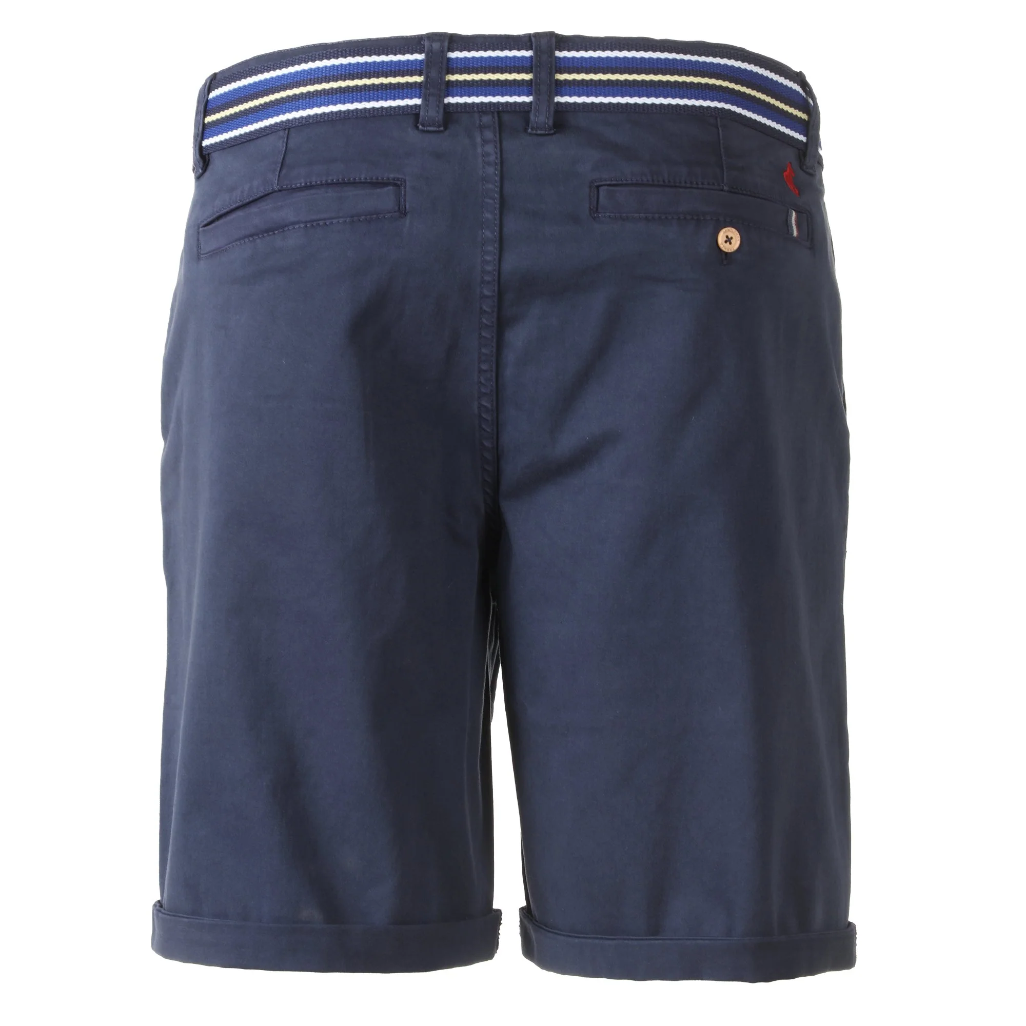 Bermuda en satin avec ceinture  - Bleu foncé - Image 2