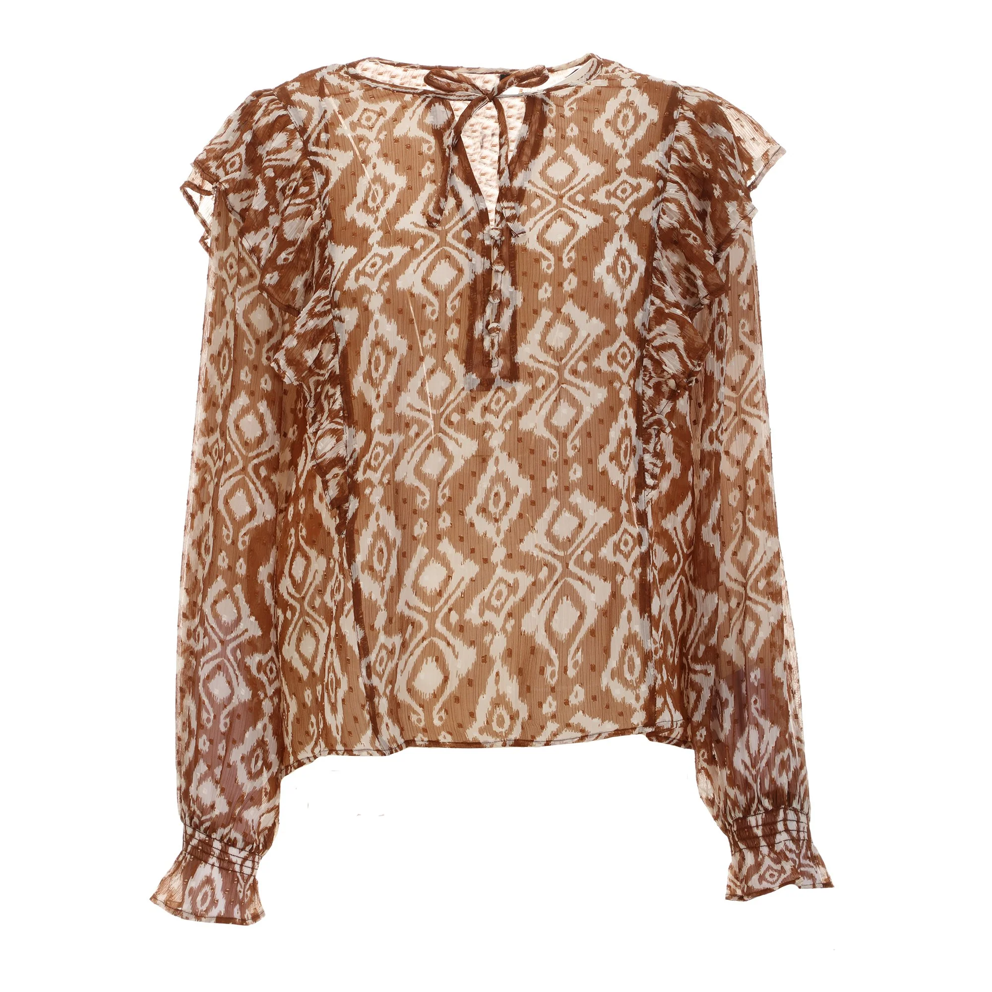Blouse imprimé - Marron