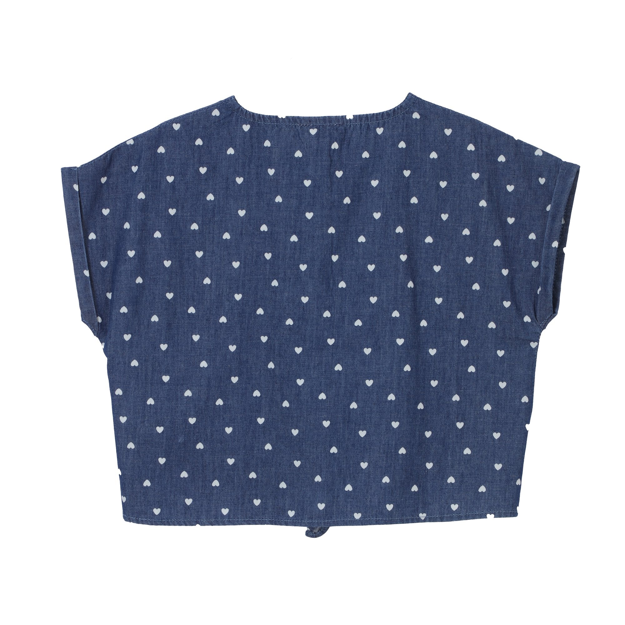 blouse manches courtes nouée 3/10 ans - Bleu - Image 2