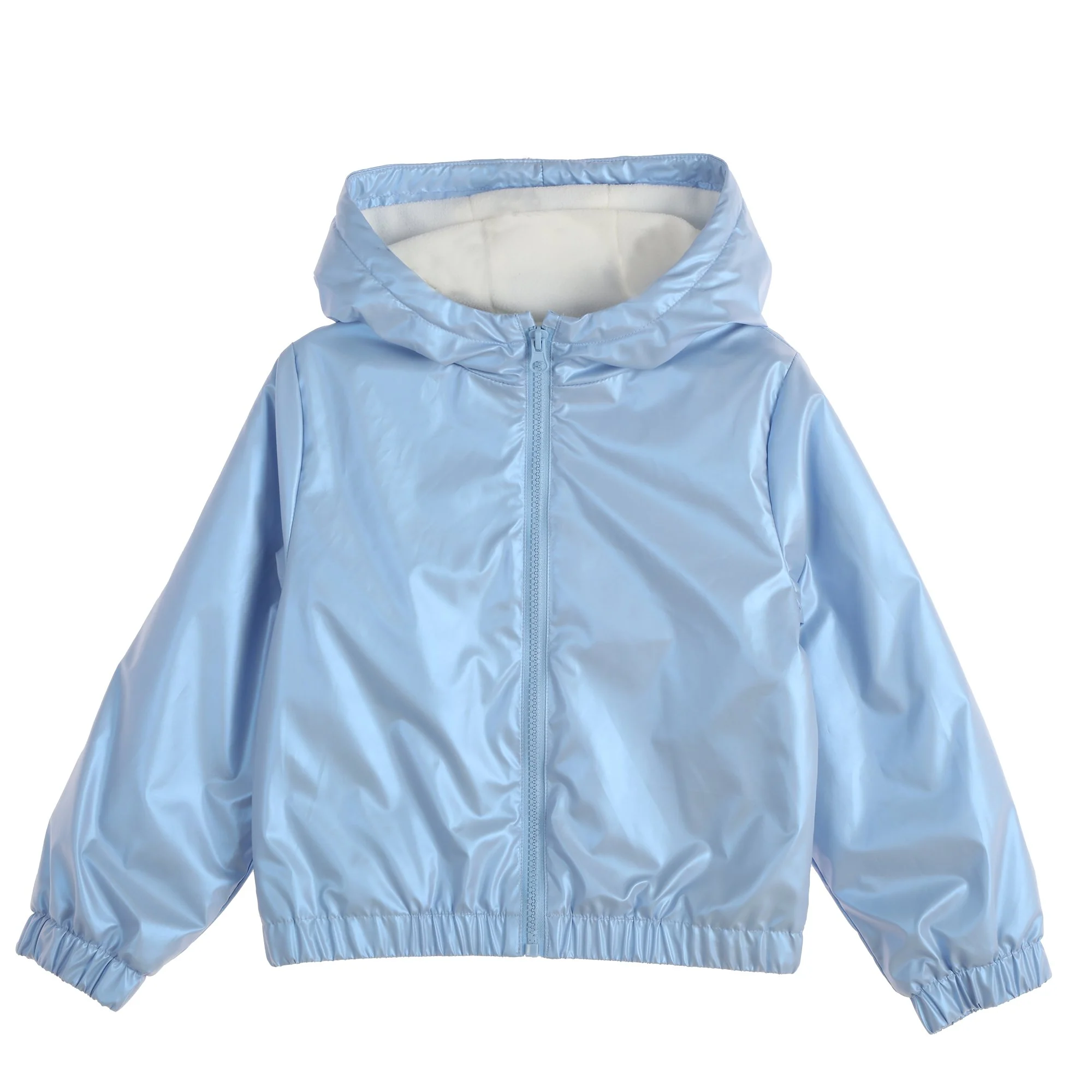 Blouson Brillant avec Doublure Polaire  - Bleu