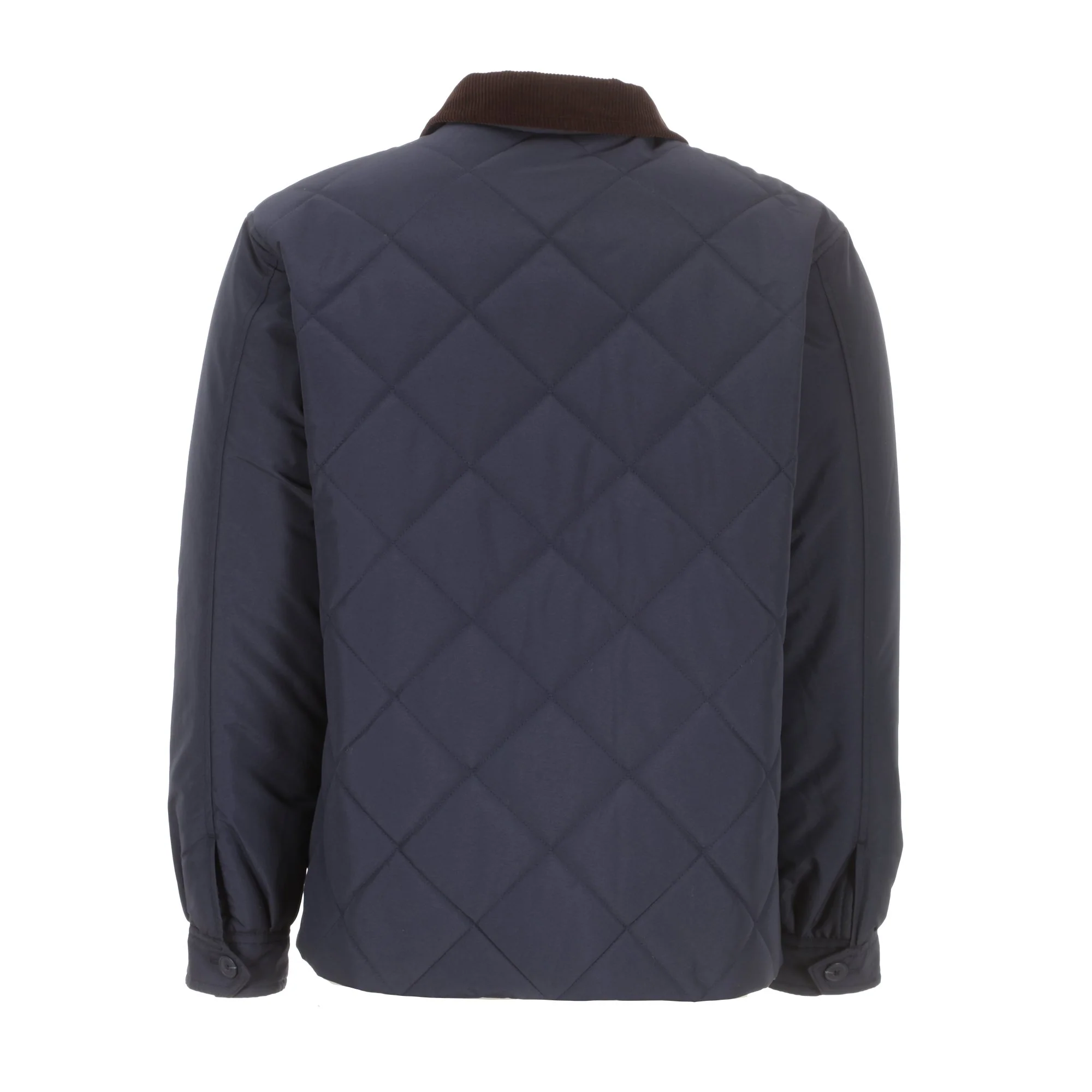 Blouson col en velours - Bleu foncé - Image 2