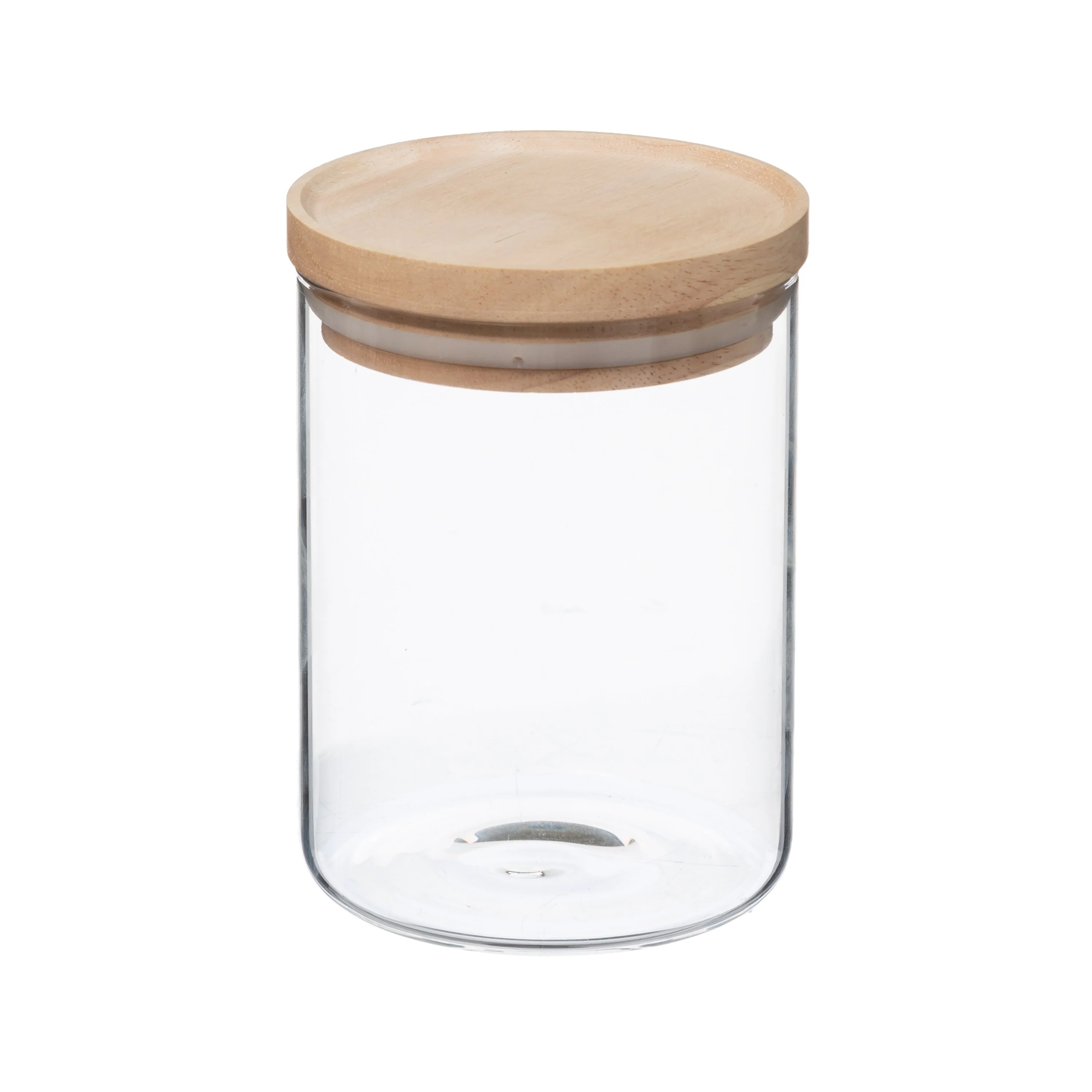 Bocal en verre avec couvercle en bois 0.6L - Image 2