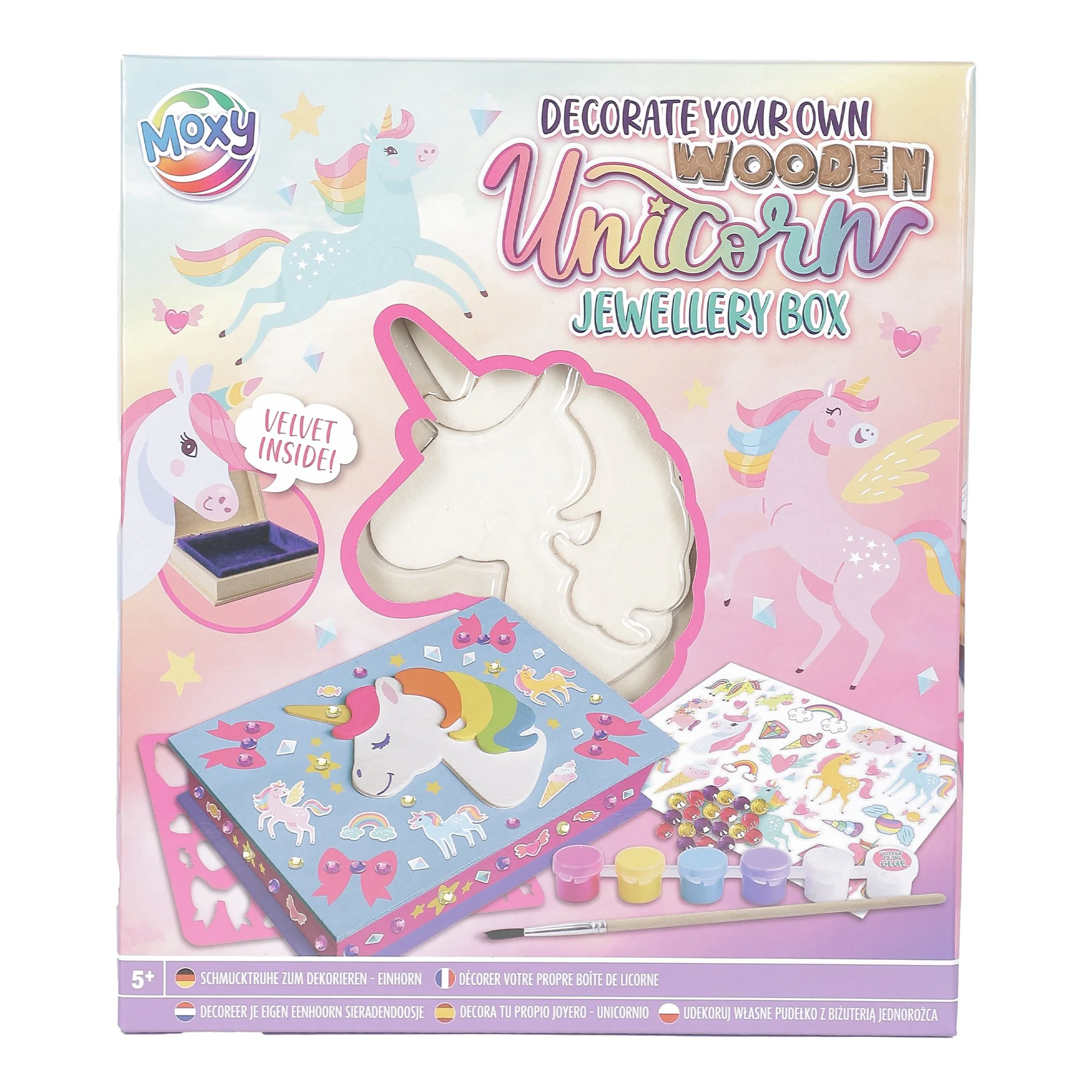 Boîte à bijoux licorne à décorer