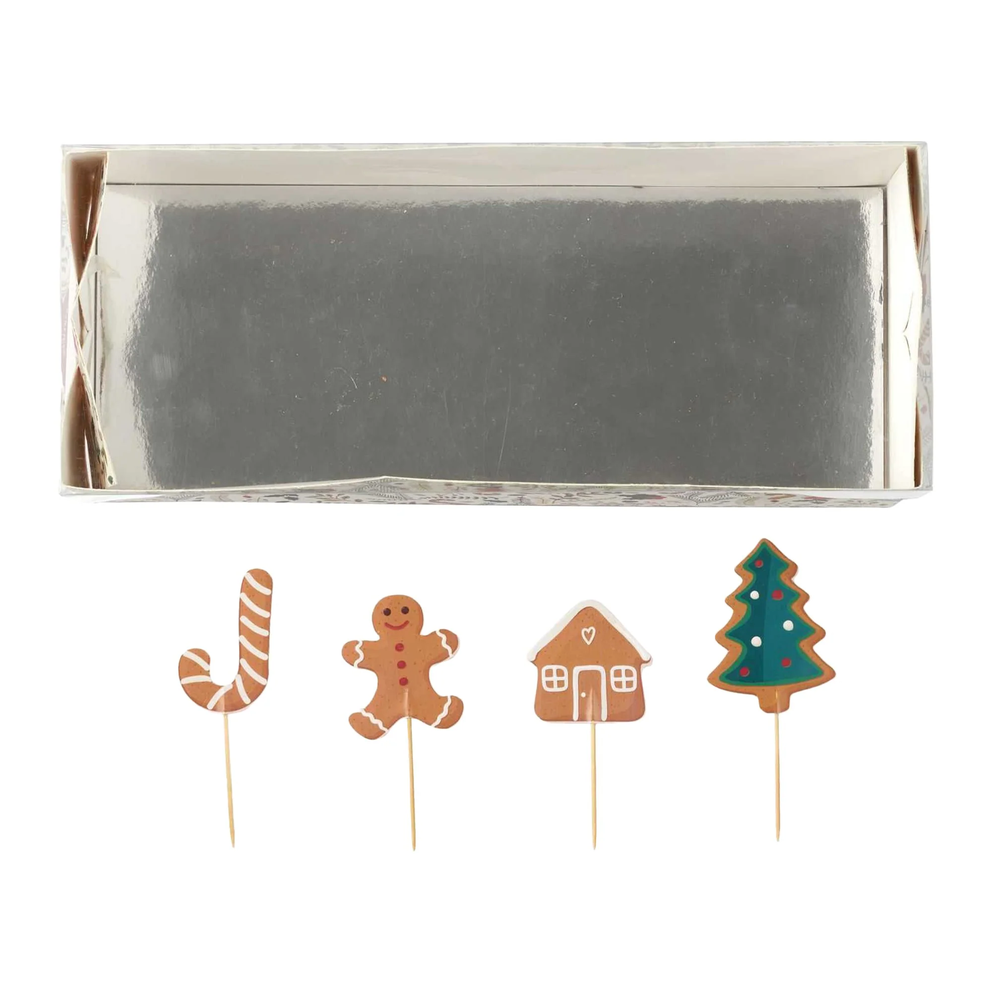 Boîte à buche carton avec semelle et 4 piques deco - Image 3