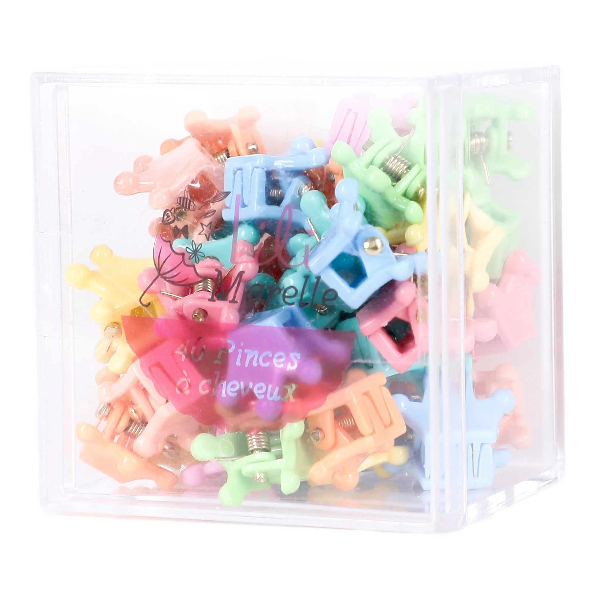 Boîte de 40 petites pinces fantaisie - Image 3