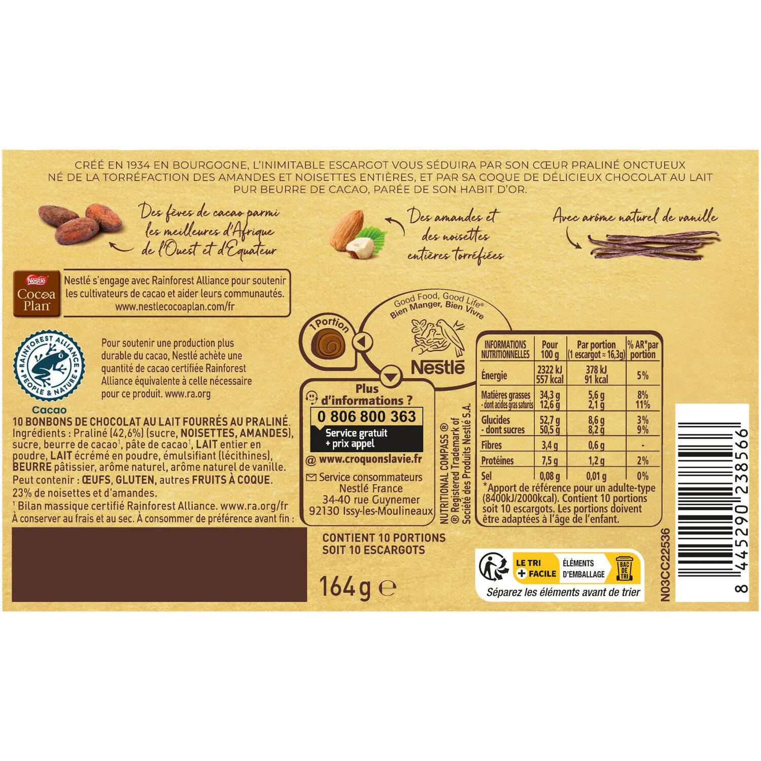 Boite de chocolats l'Escargot au lait - Image 2
