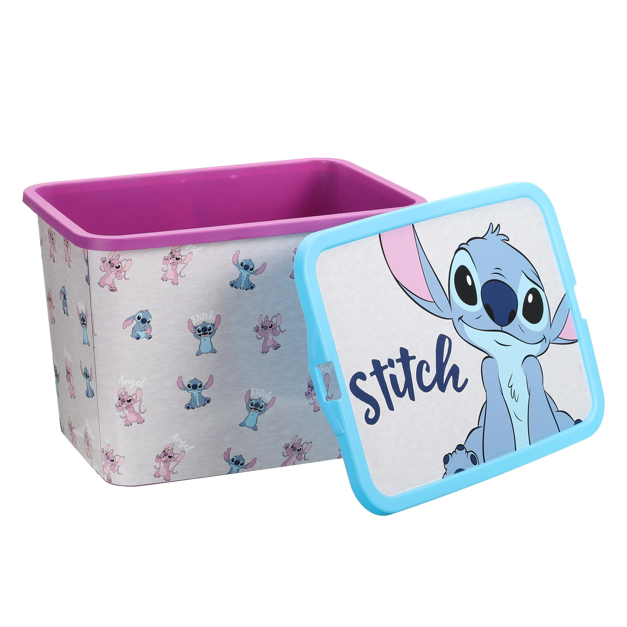Boîte de rangement 23L Stitch et Angel