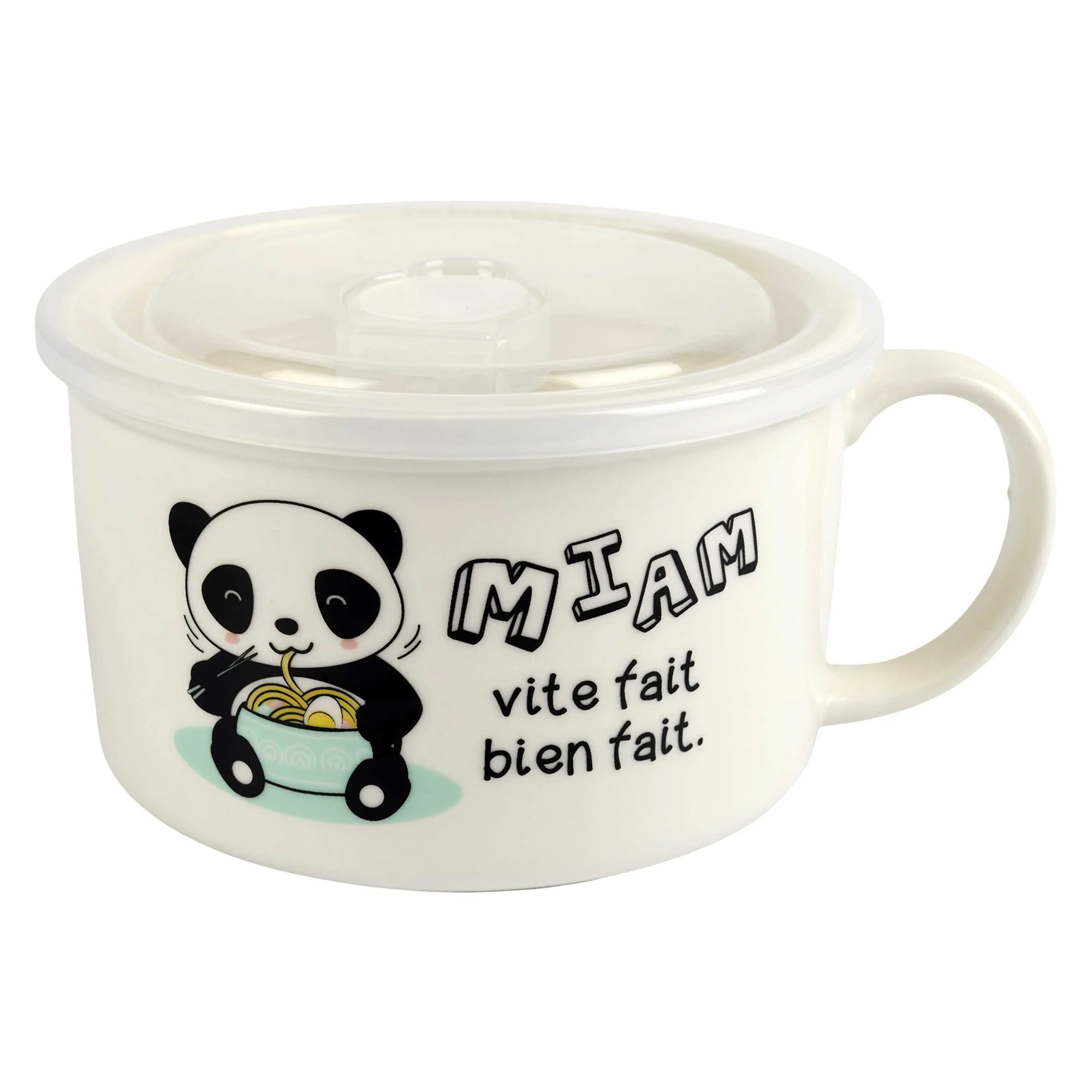 Bol couvercle en plastique kawaii