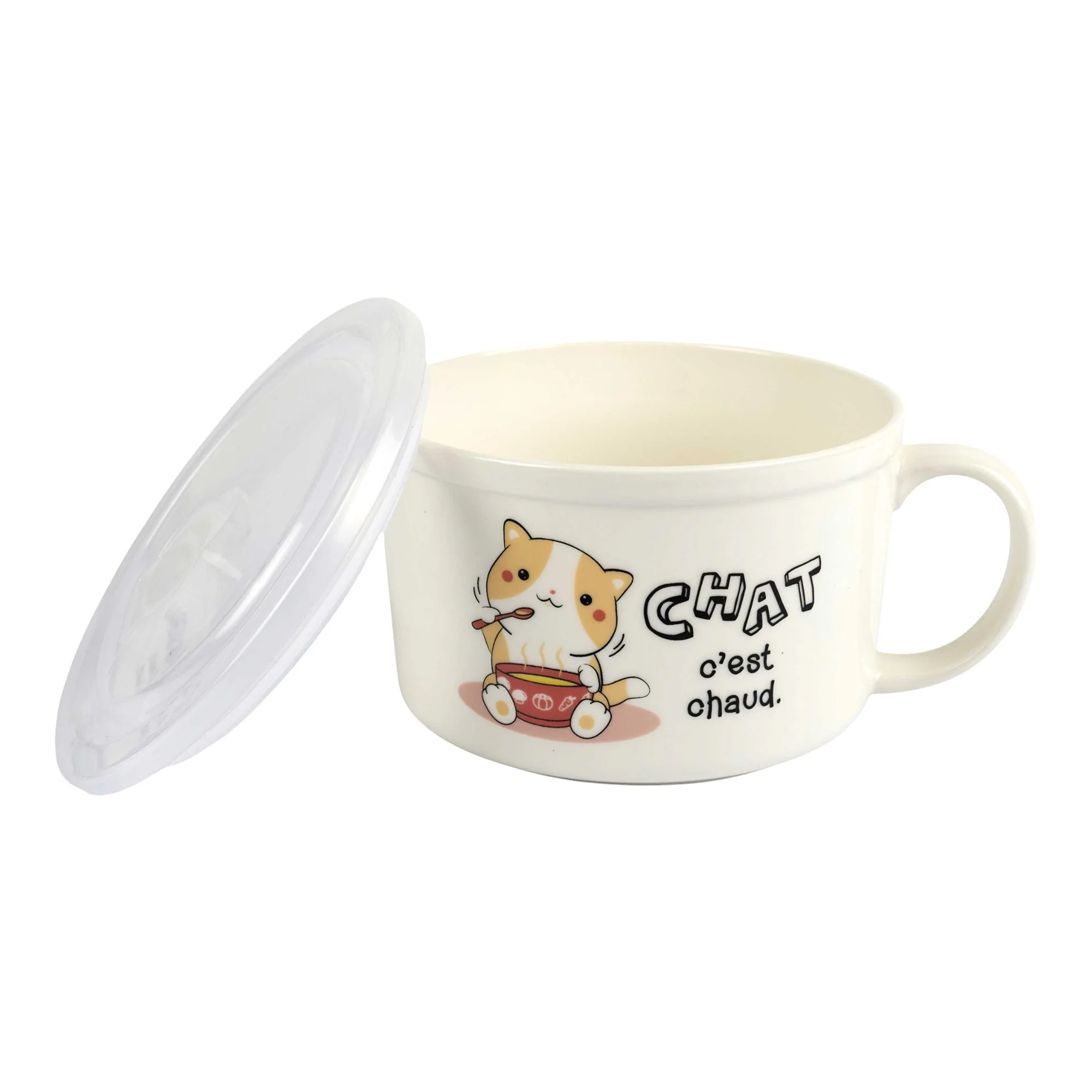 Bol couvercle en plastique kawaii - Image 4
