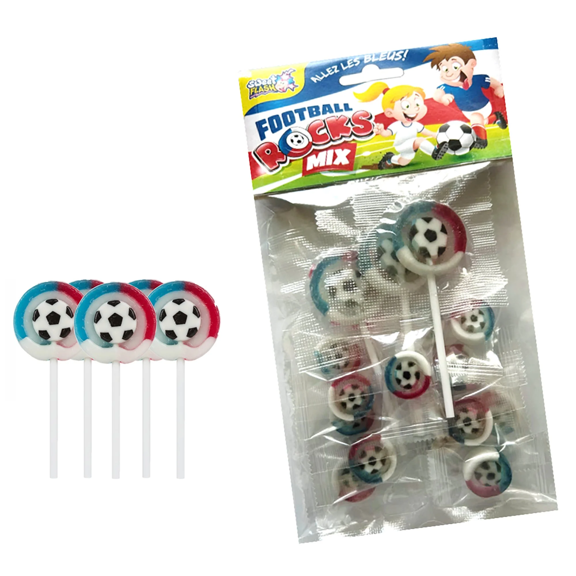 Bonbons  rocks et sucettes football