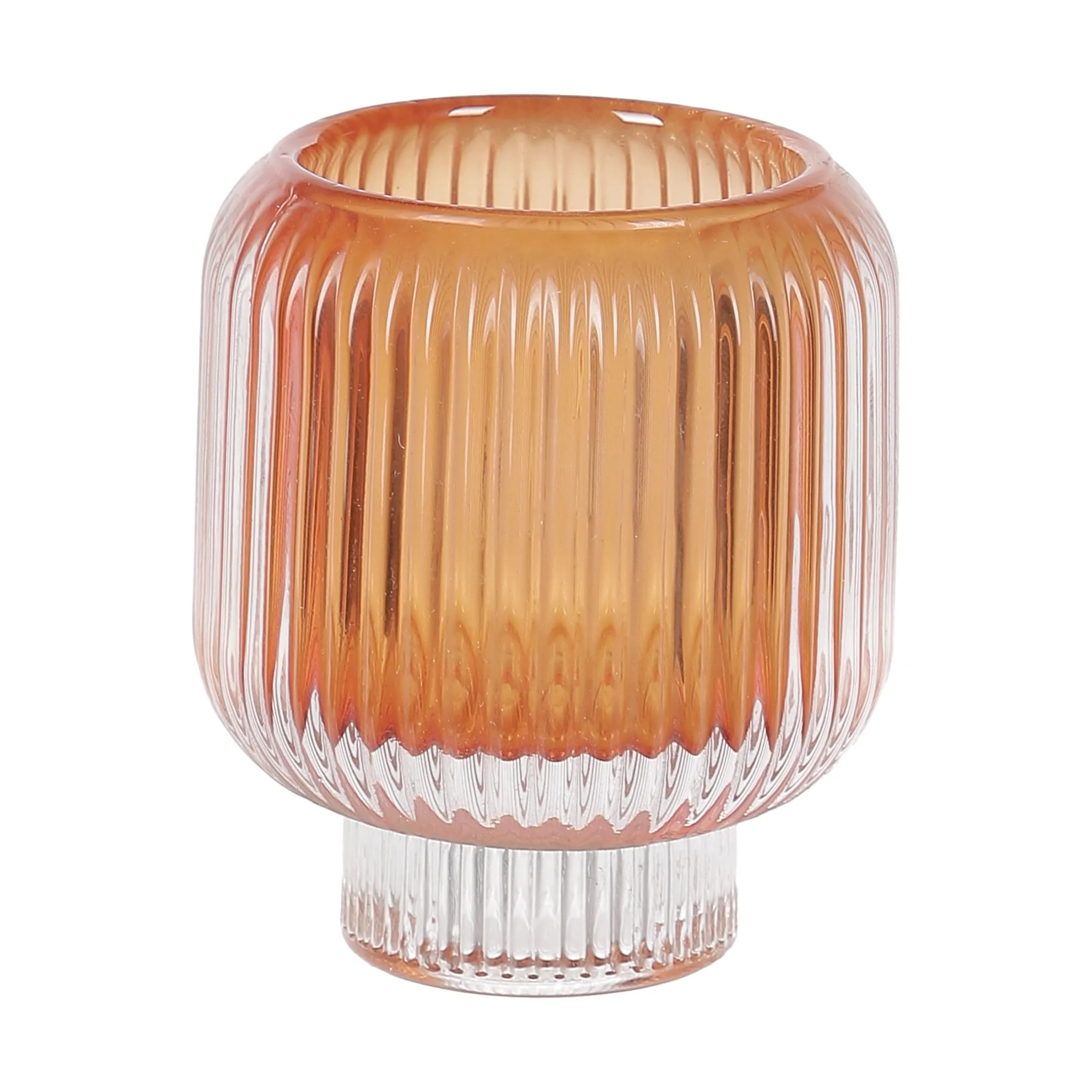 Bougeoir en verre  - Orange - Image 3