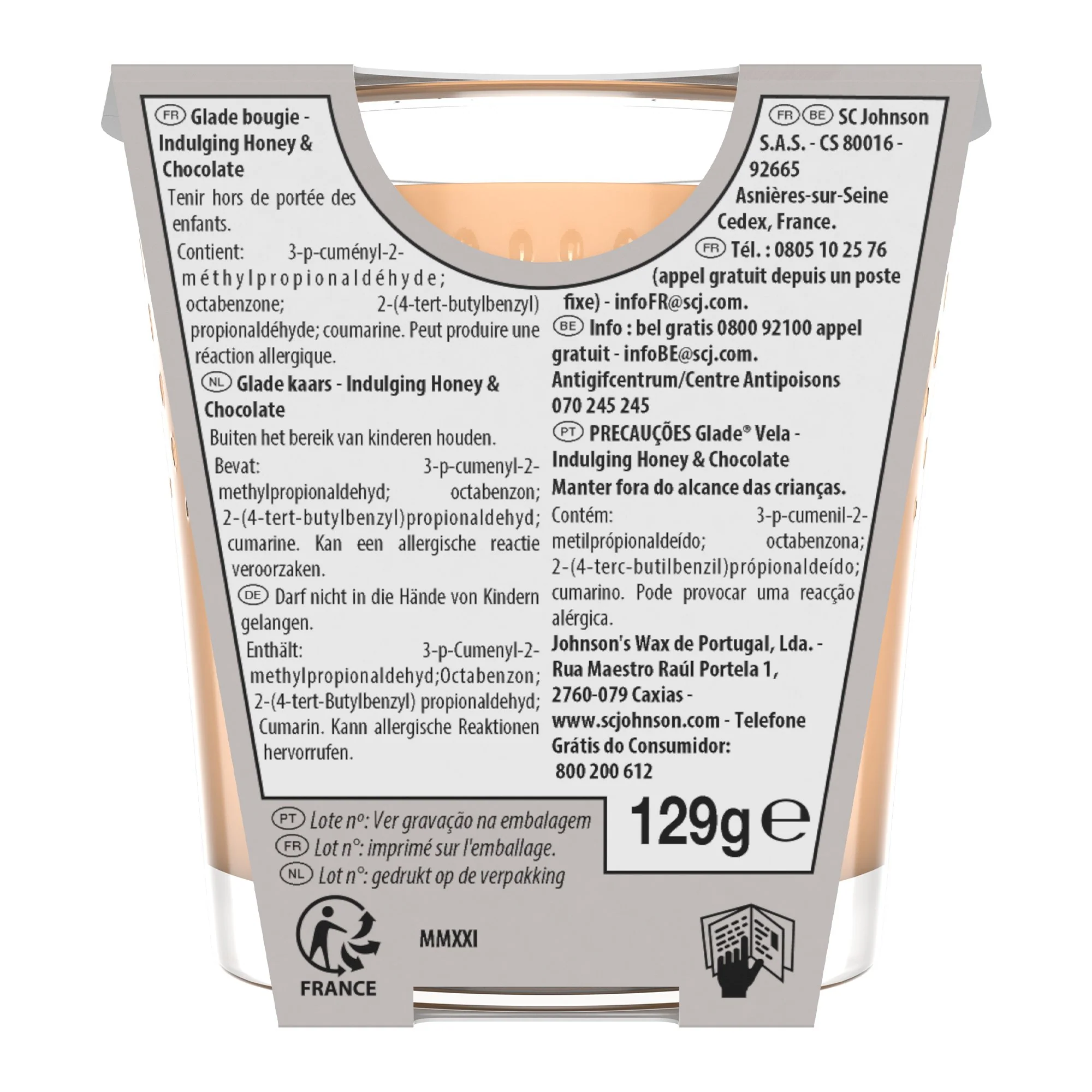 Bougie parfumée chocolat et miel - Image 2
