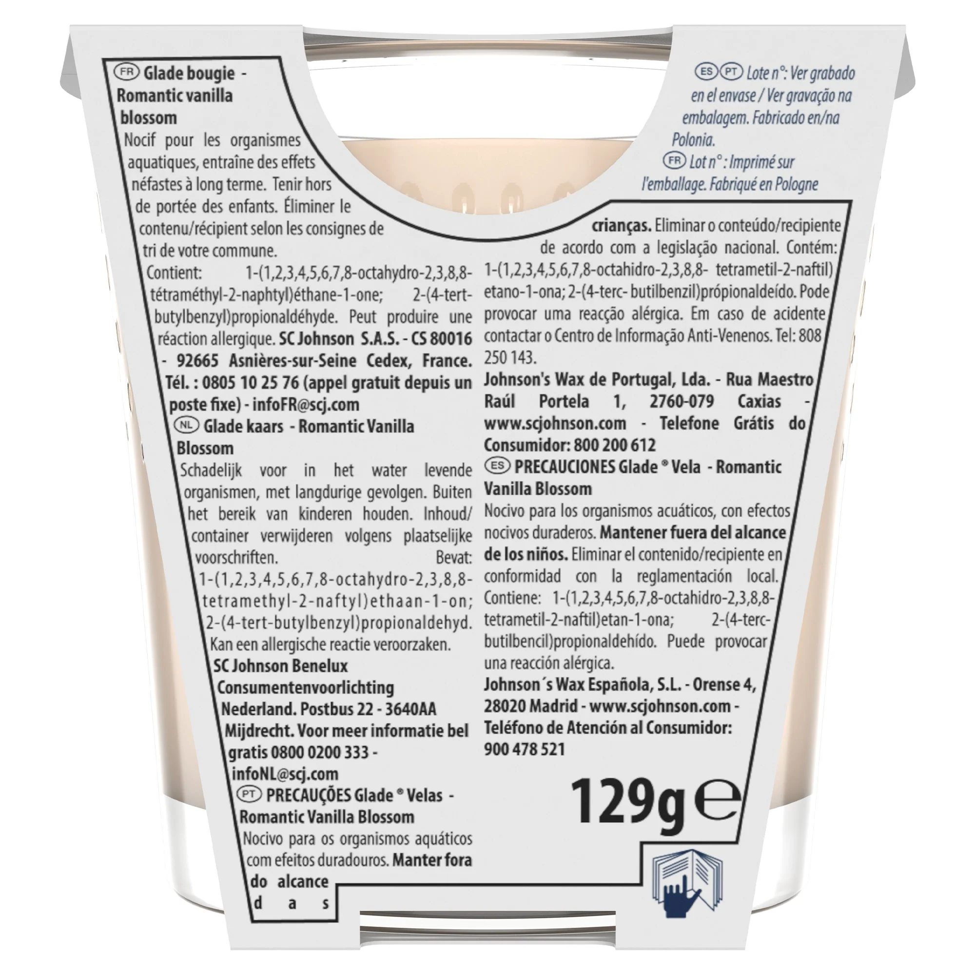 Bougie parfumée fleur de vanille romantique - Image 2