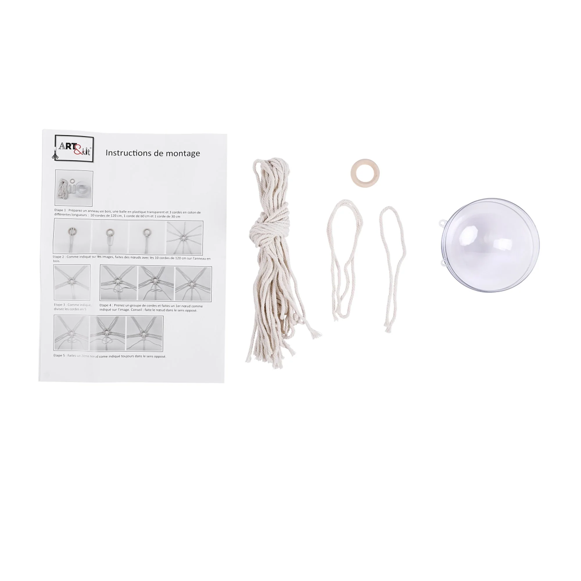 Boule de Noël macramé  - Beige - Image 2