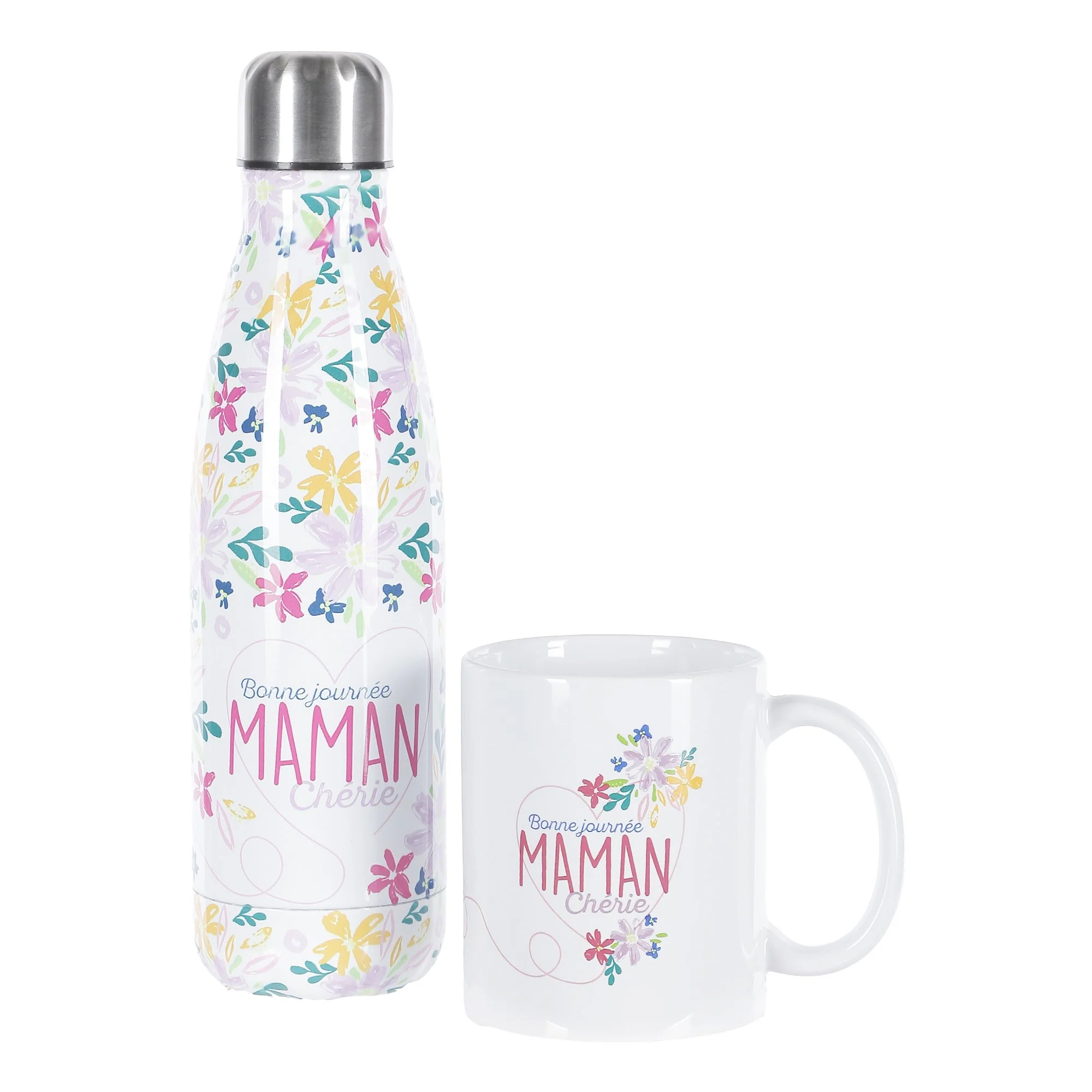 Coffret bouteille isotherme 500 ml et mug 300 ml