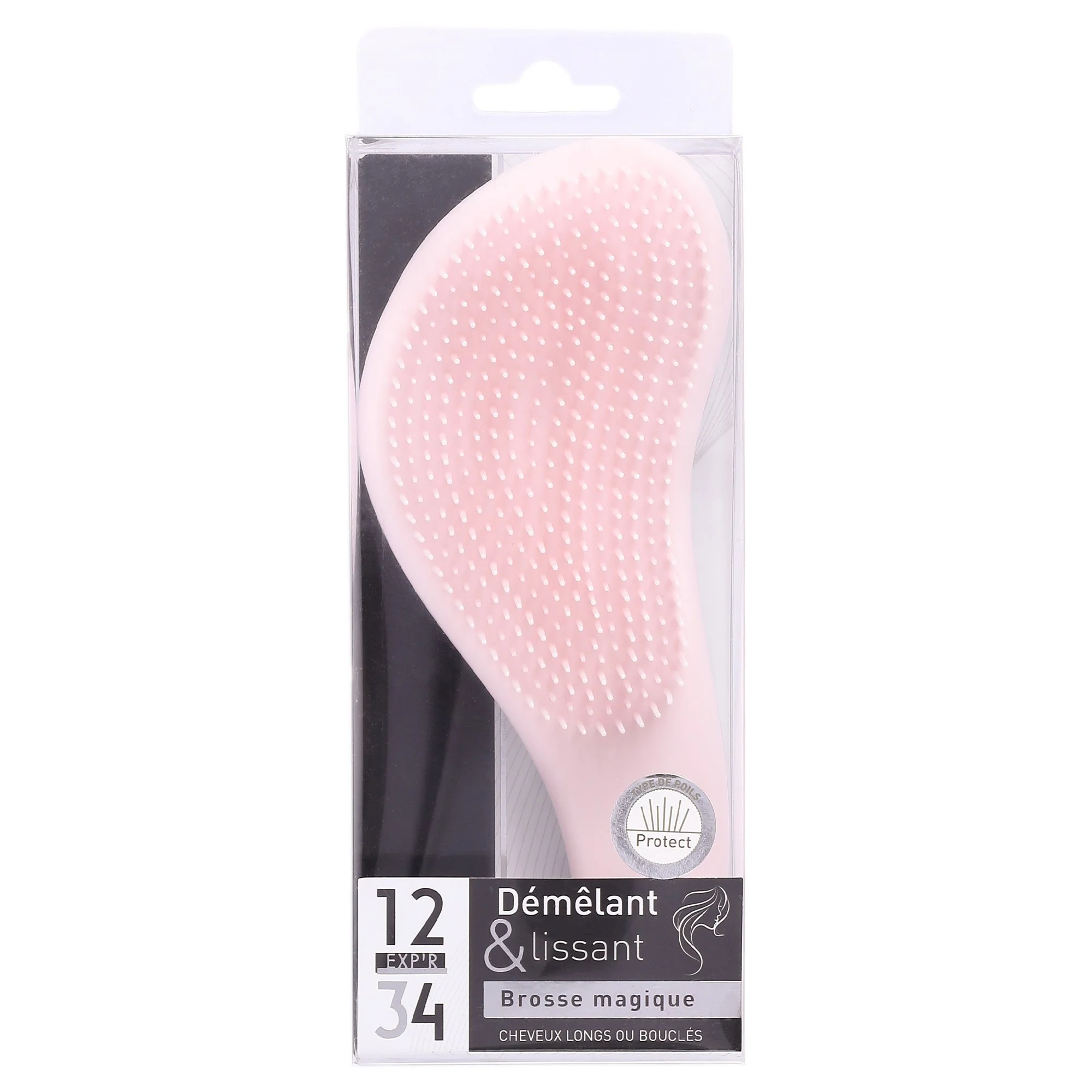 Brosse à cheveux bicolore