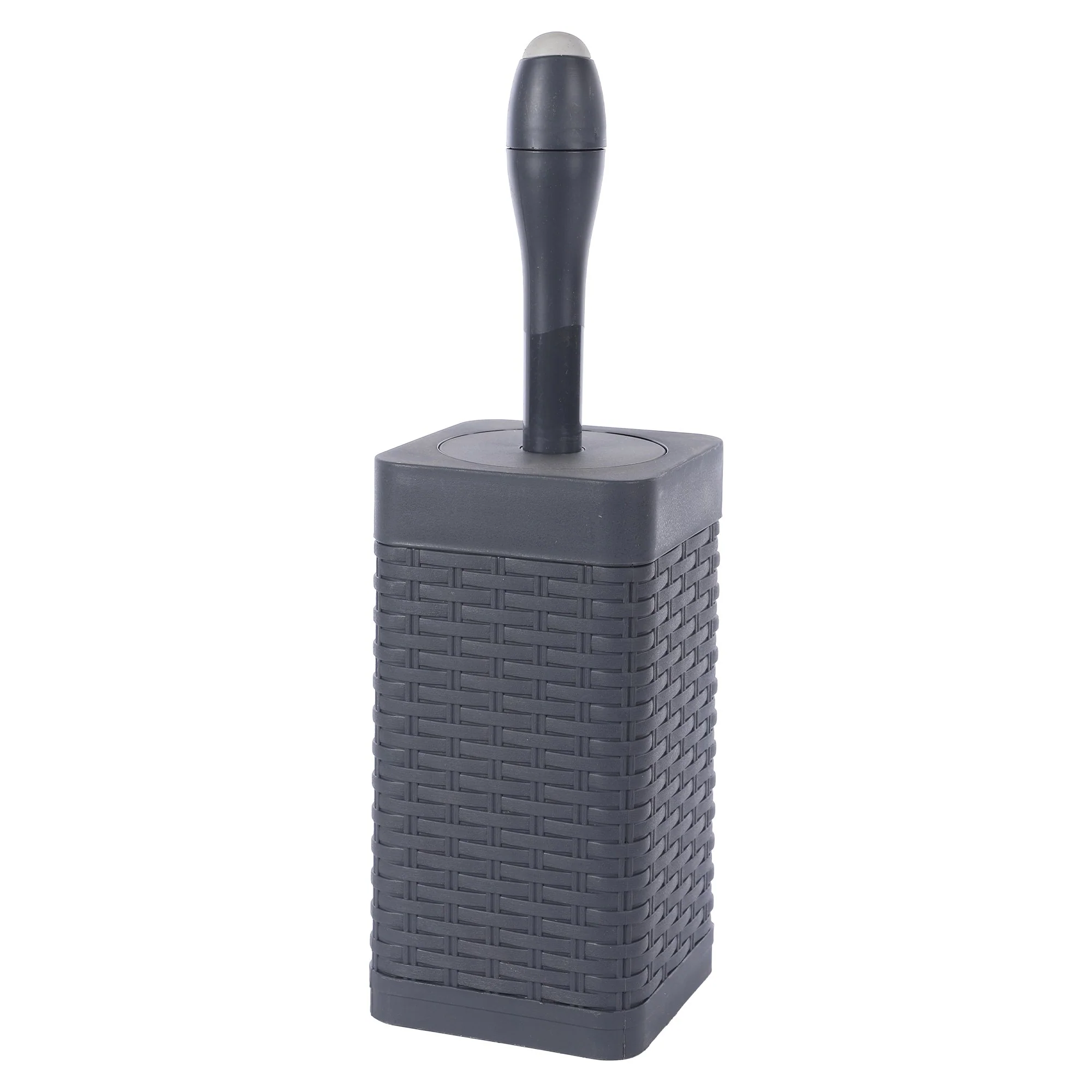 Brosse WC Carrée avec réservoir + support  - Blanc