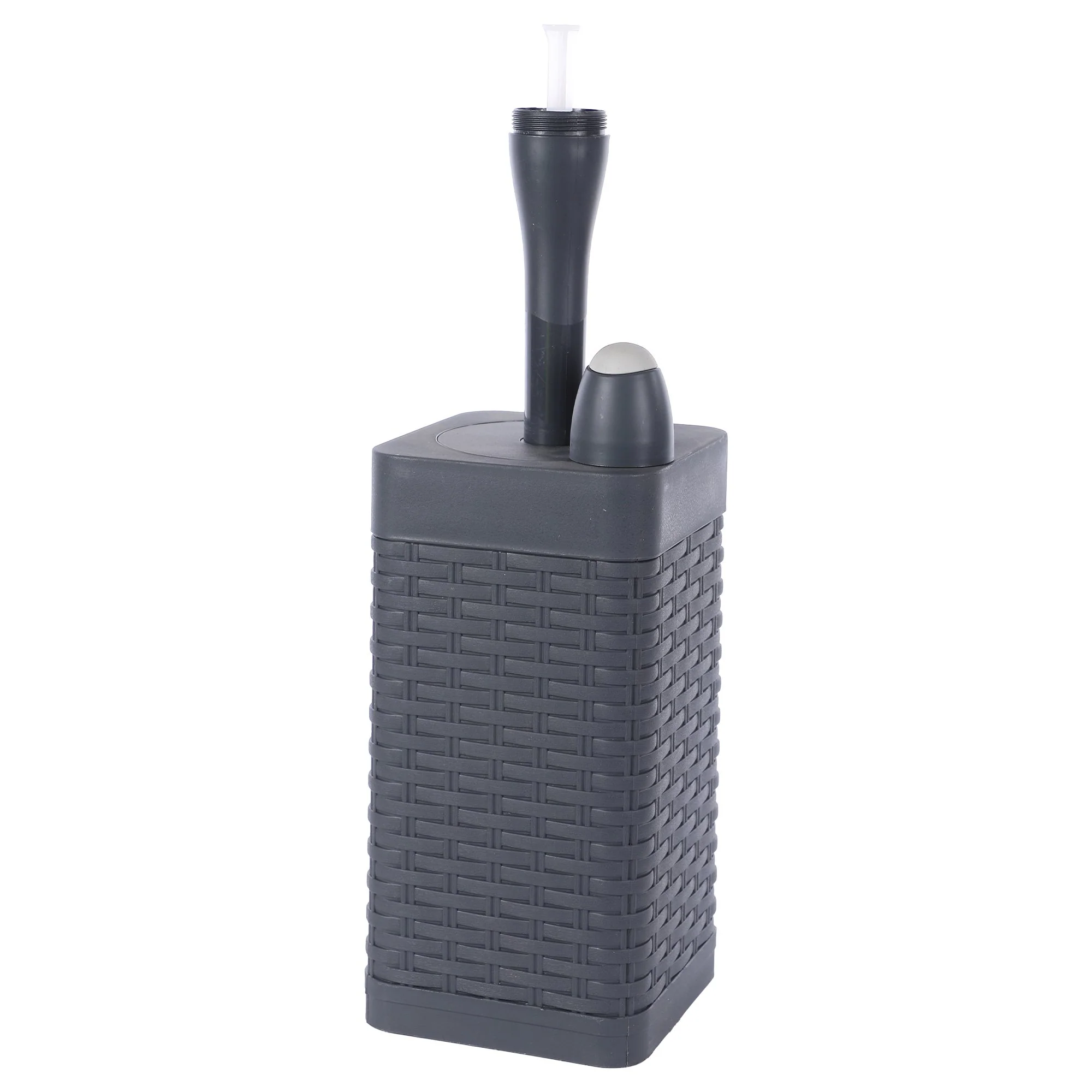 Brosse WC Carrée avec réservoir + support  - Noir - Image 3