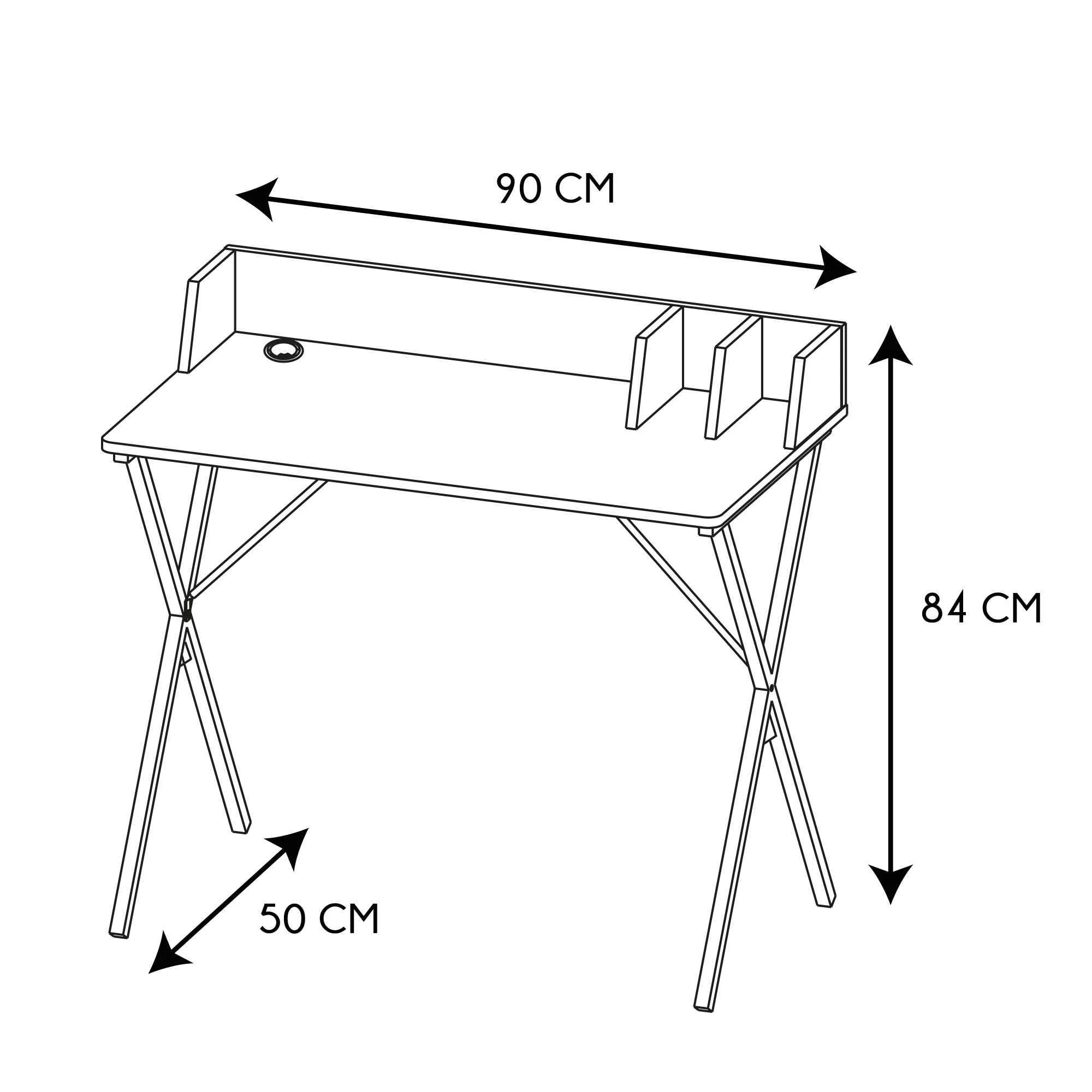Bureau brice gris - Image 3
