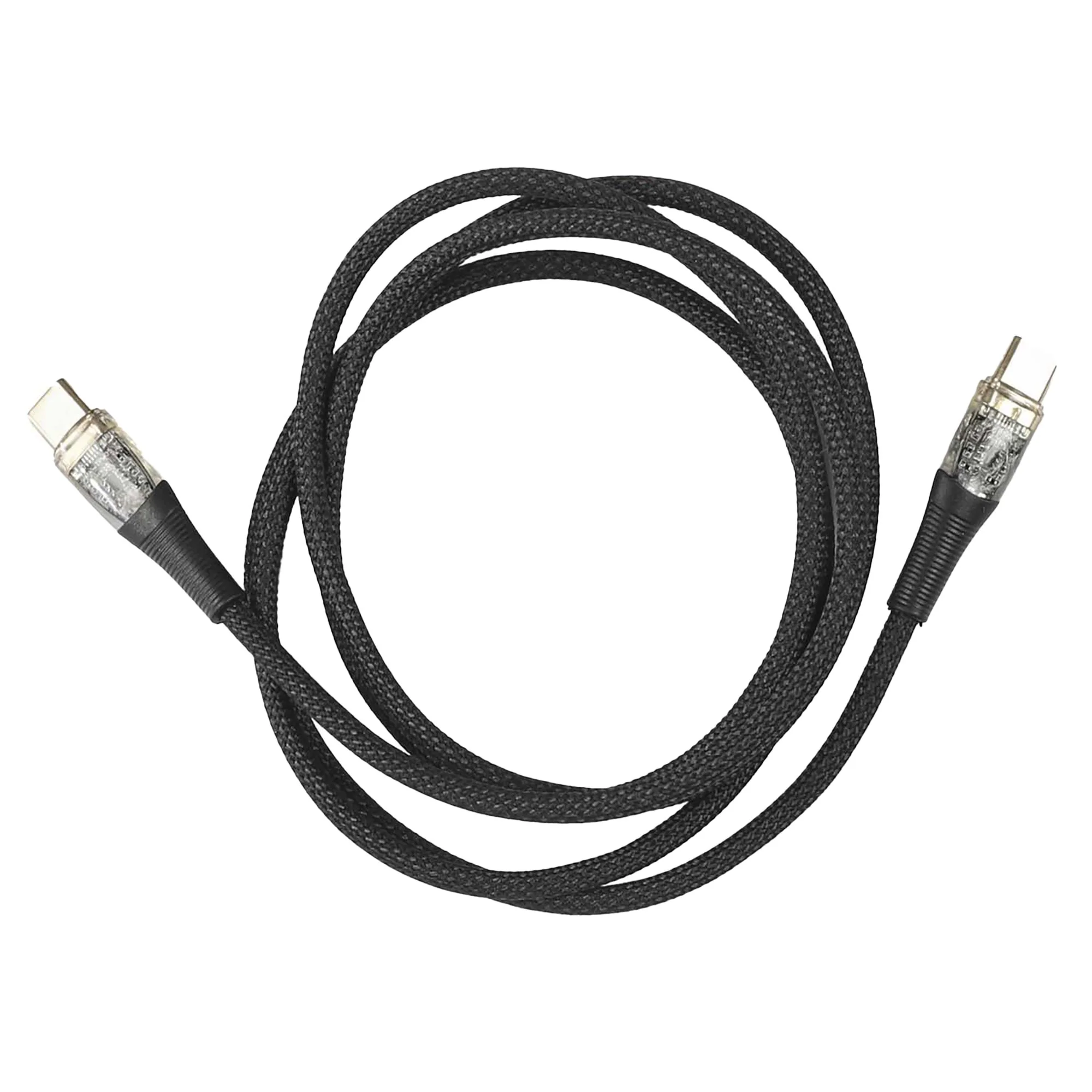 Câble de charge transparent double USB C 3.A