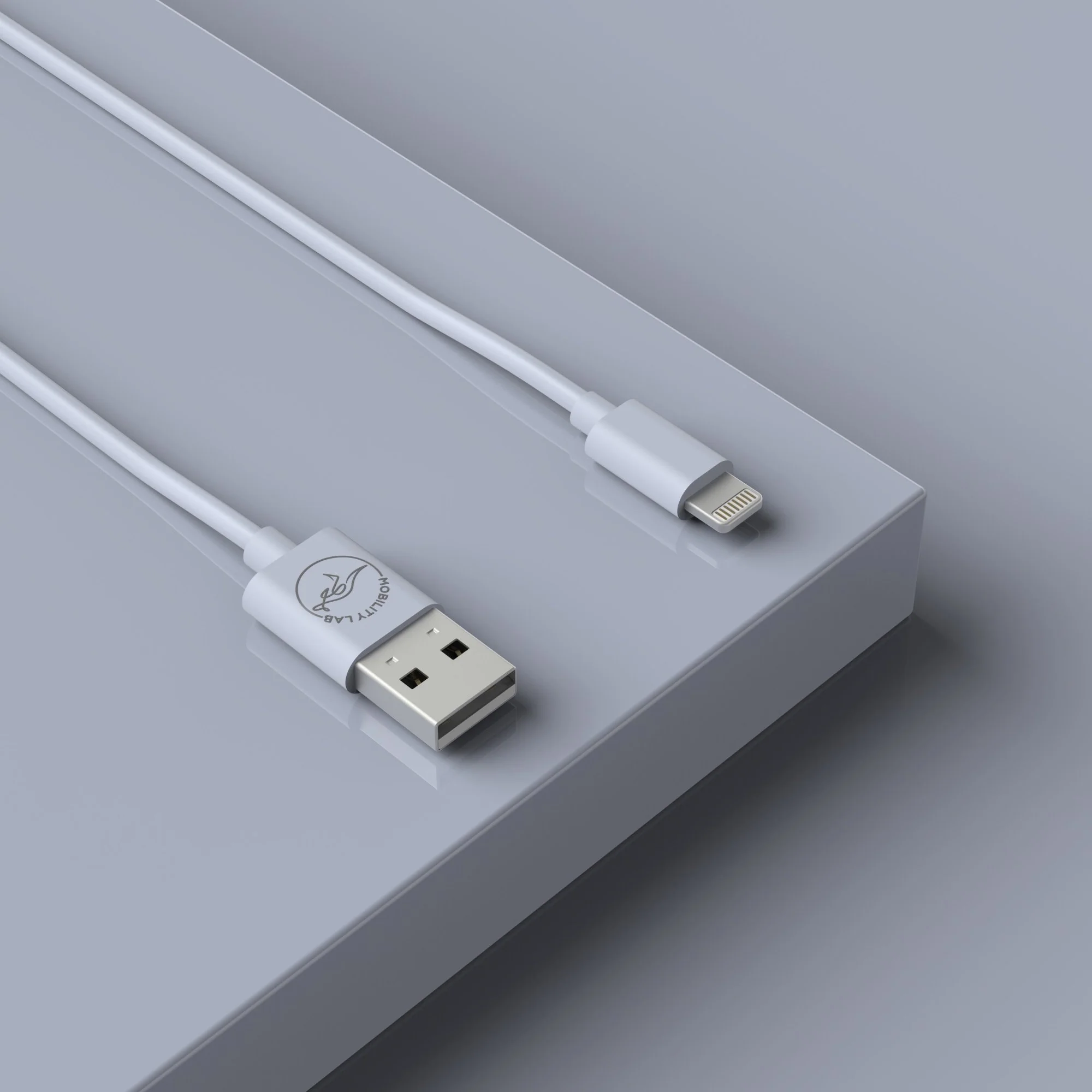 Cable de charge USB Type A vers Lightning gris 1m - Image 3