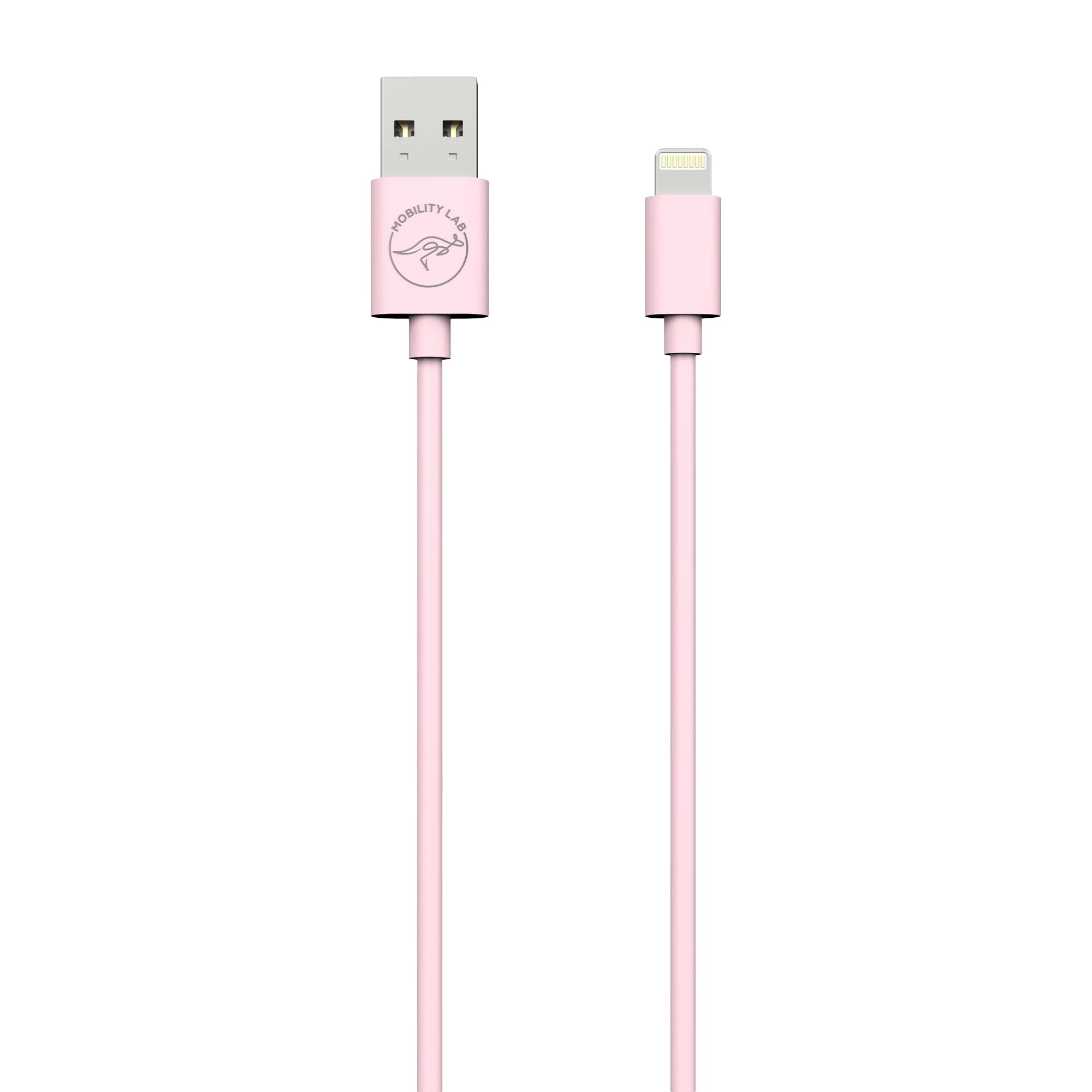 Cable de charge USB Type A vers Lightning rose pastel 1m