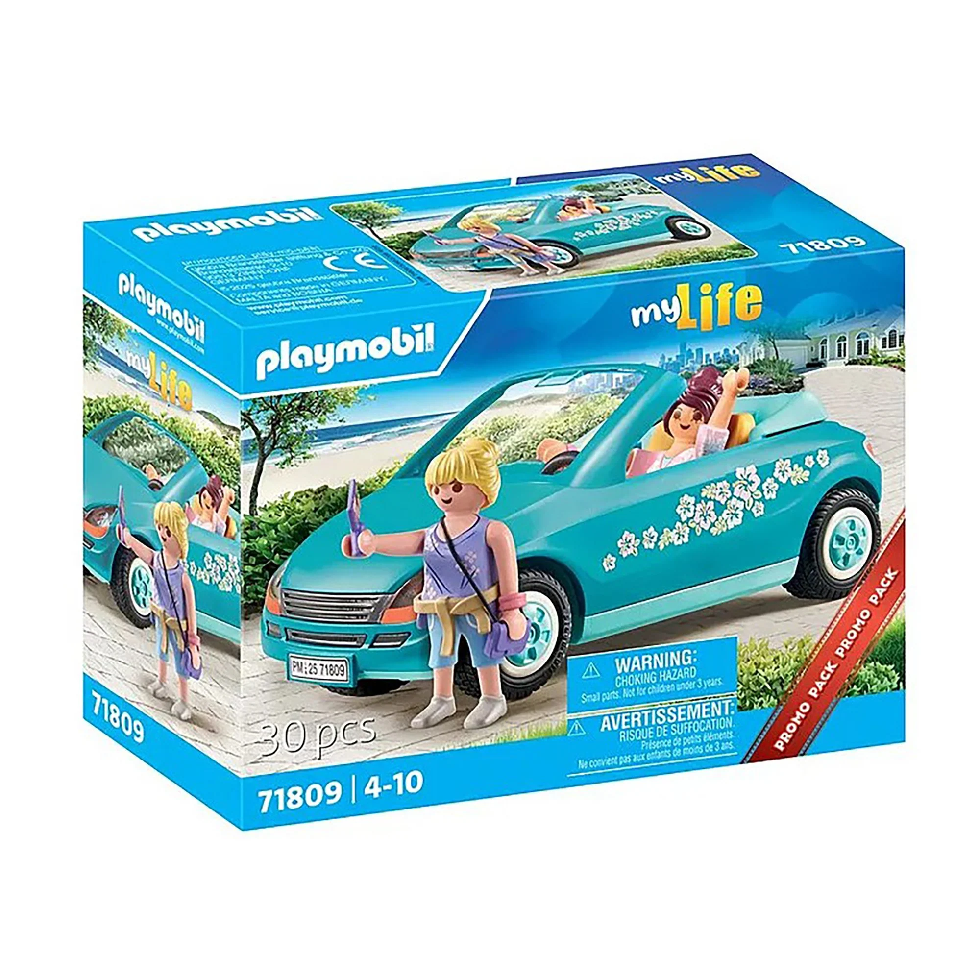Cabriolet et jeunes filles avec perche Ă selfie Playmobil