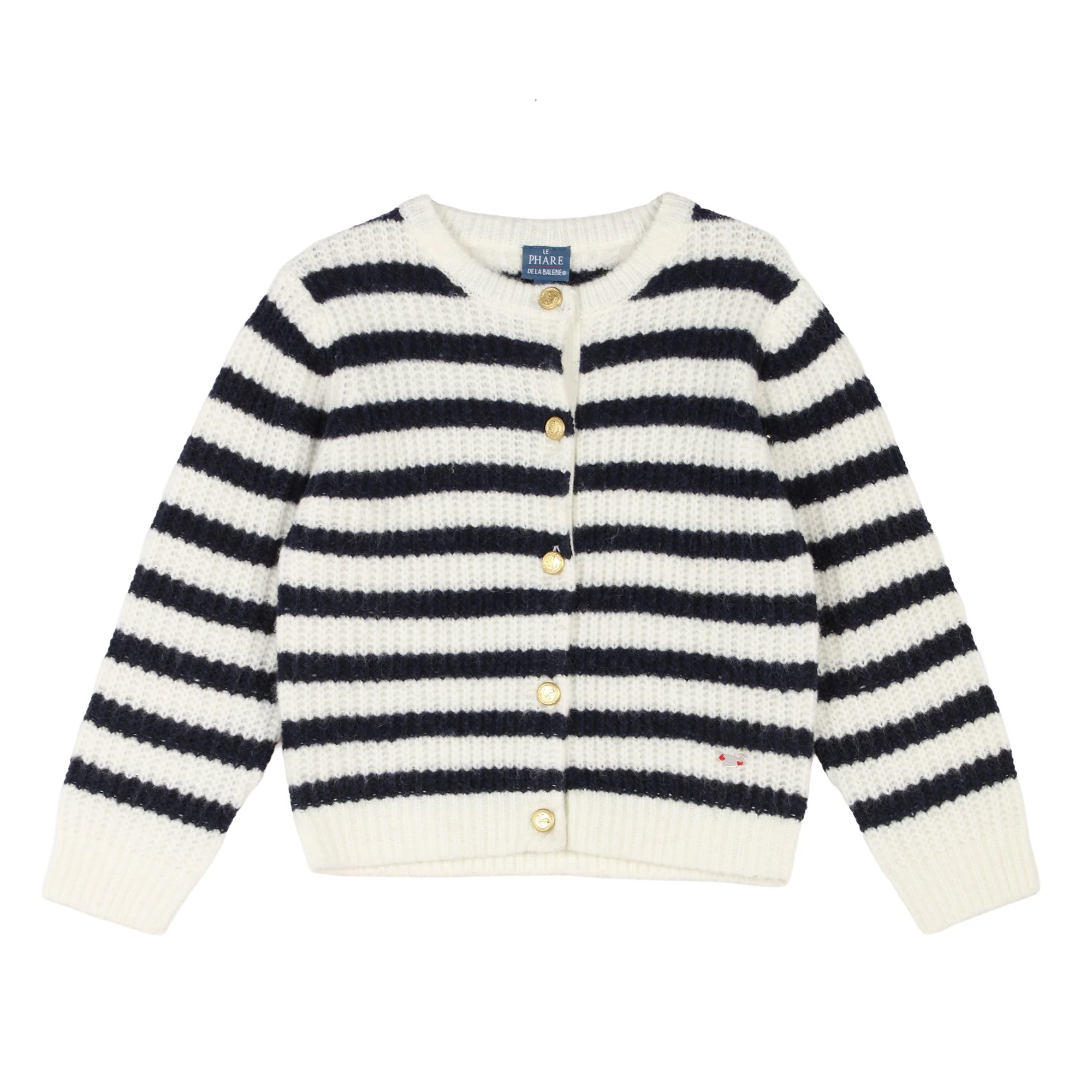Cardigan boutons dorés 3-12 ans - Beige