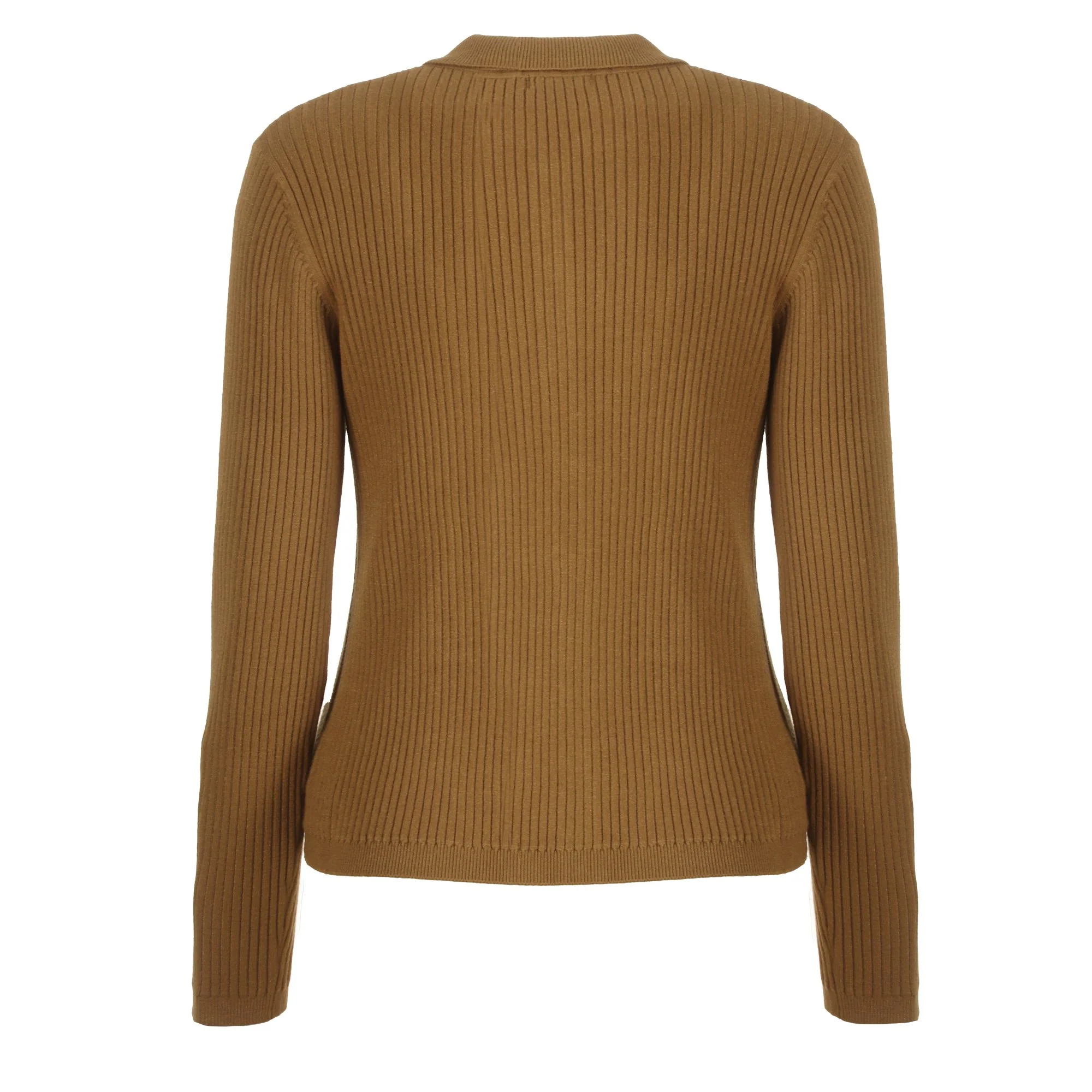 Cardigan col polo  - Jaune - Image 2