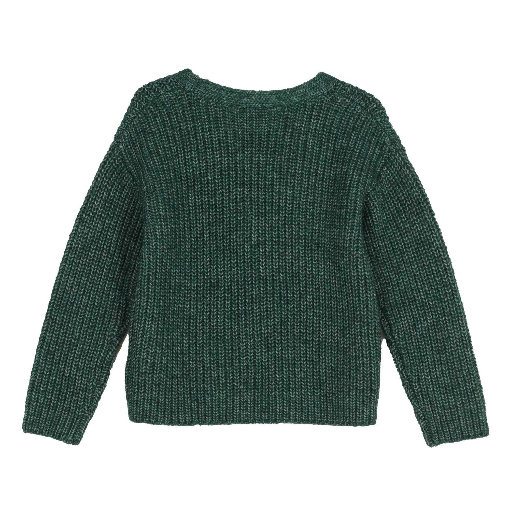 Cardigan col V 3/12 ans - Vert - Image 2