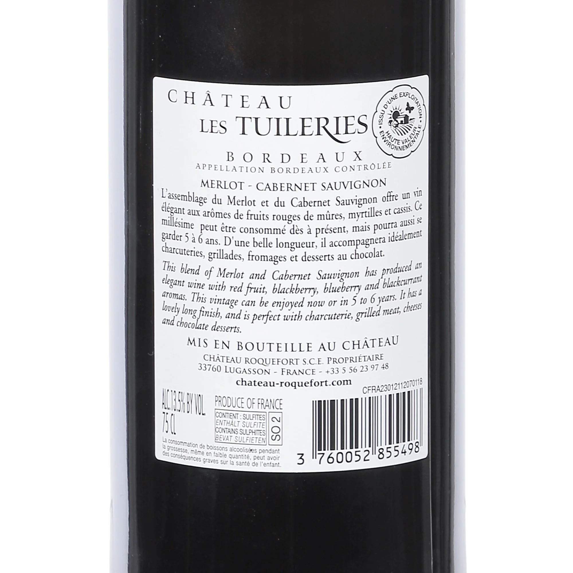 CHATEAU LES TUILERIE AOC 2021 BORDEAUX 13,5% - Image 3