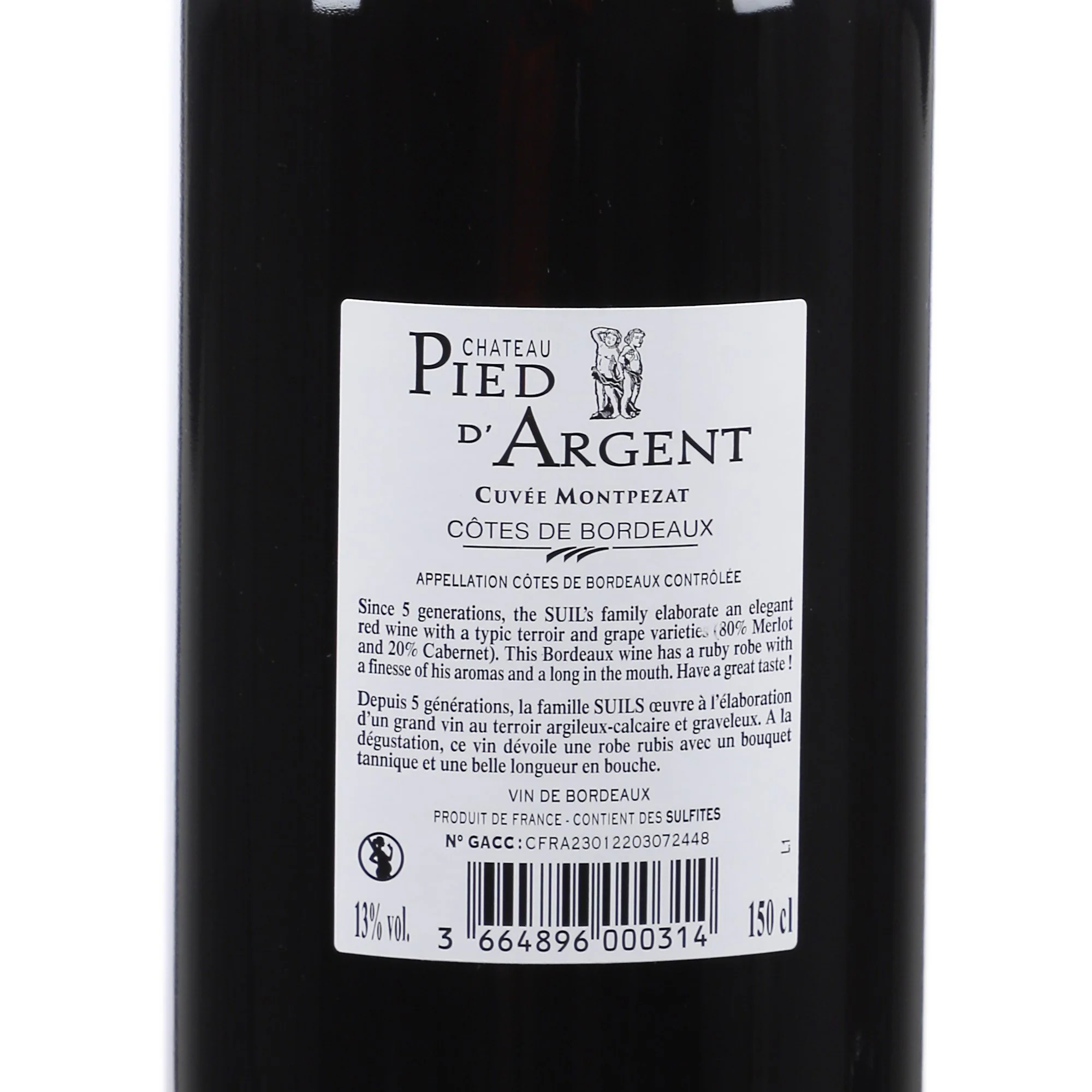 CHATEAU PIED D'ARGENT AOC 2021 13% - Image 2