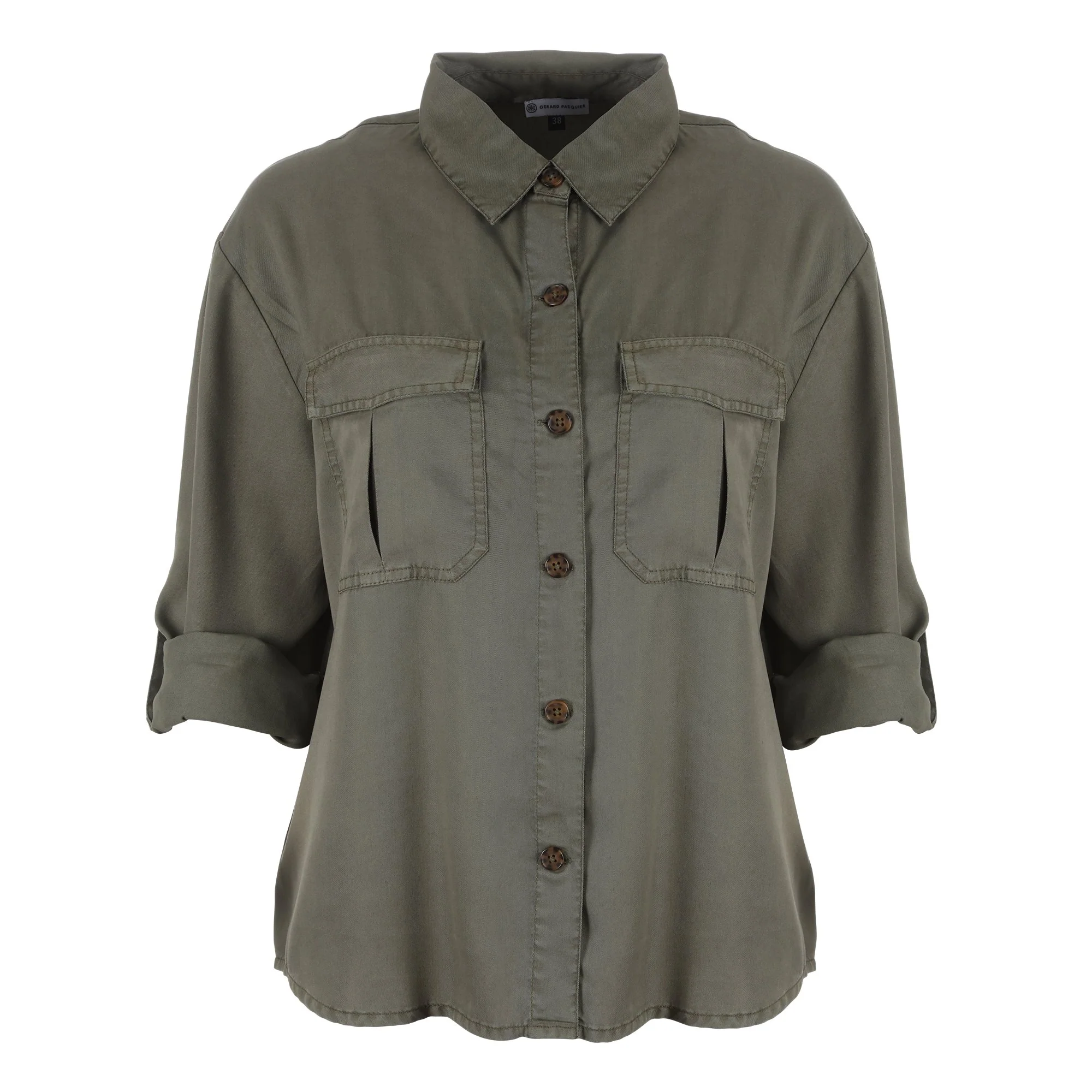 Chemise avec poches - Kaki - Image 3
